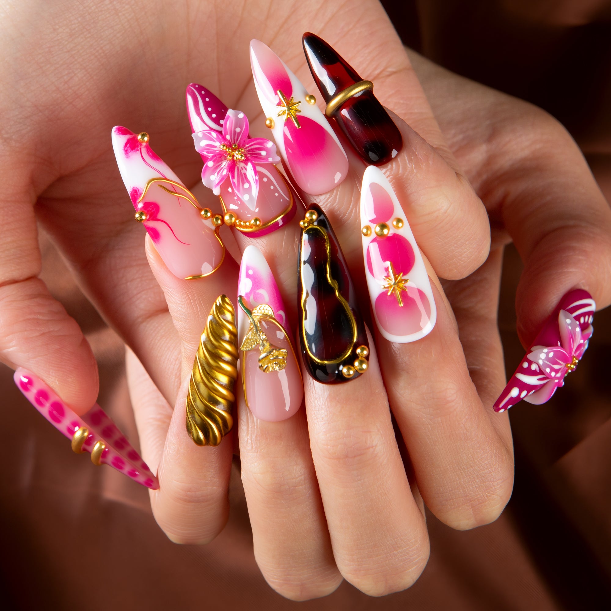 Flaming Desire Handmade Nails H690