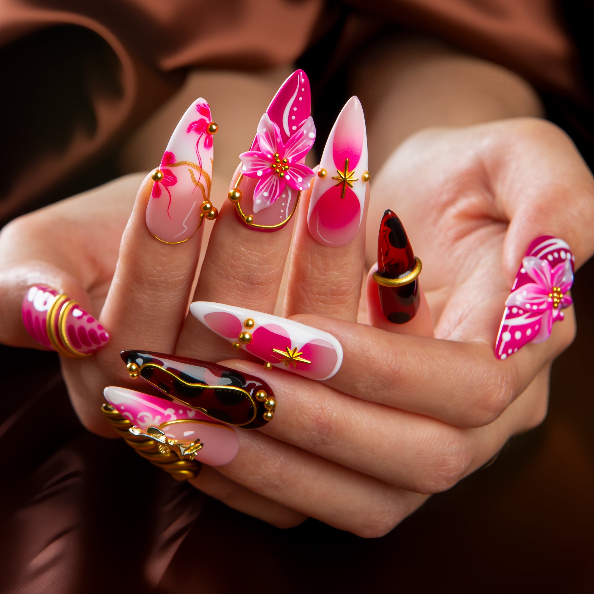 Flaming Desire Handmade Nails H690