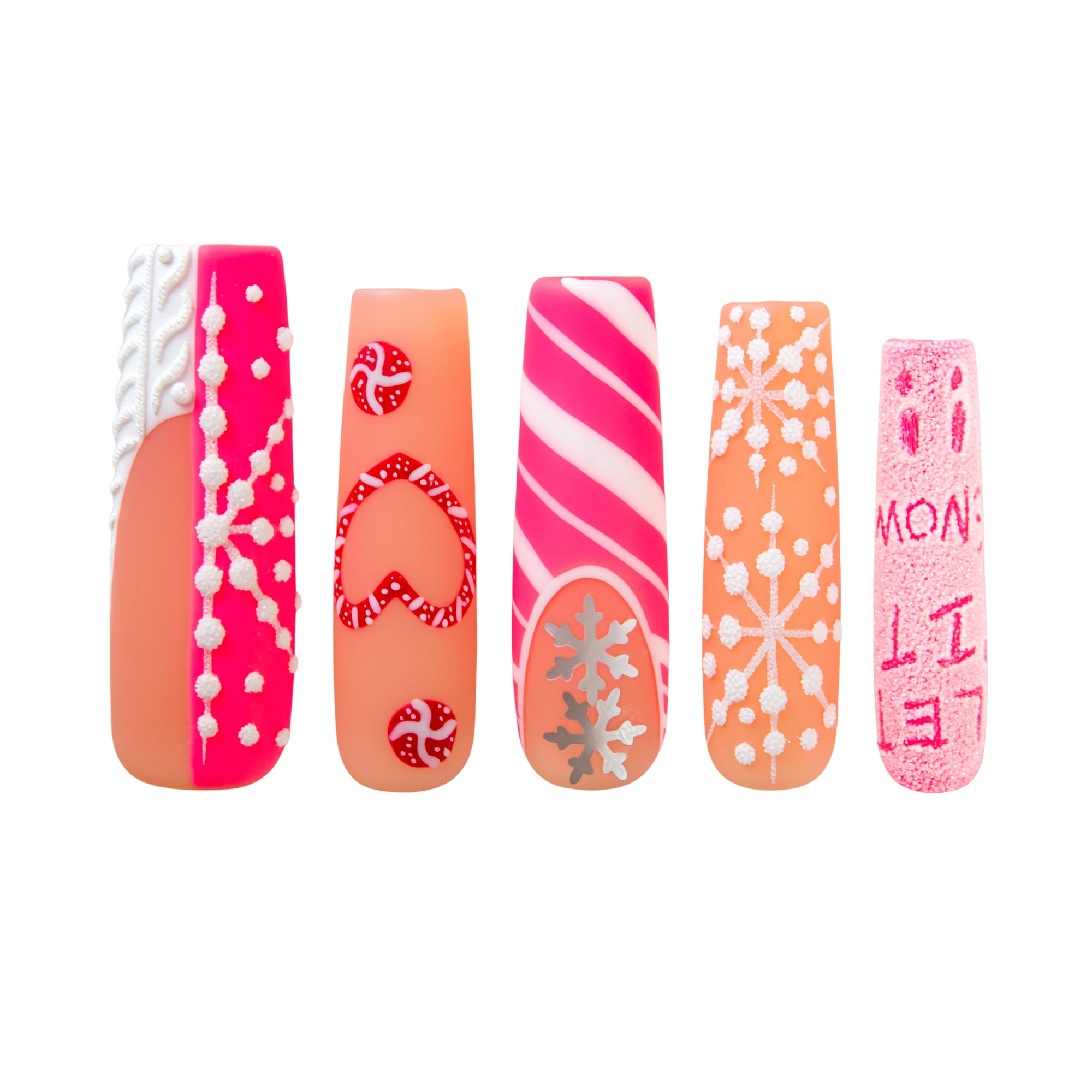 Candy Snow Handmade Nails H695