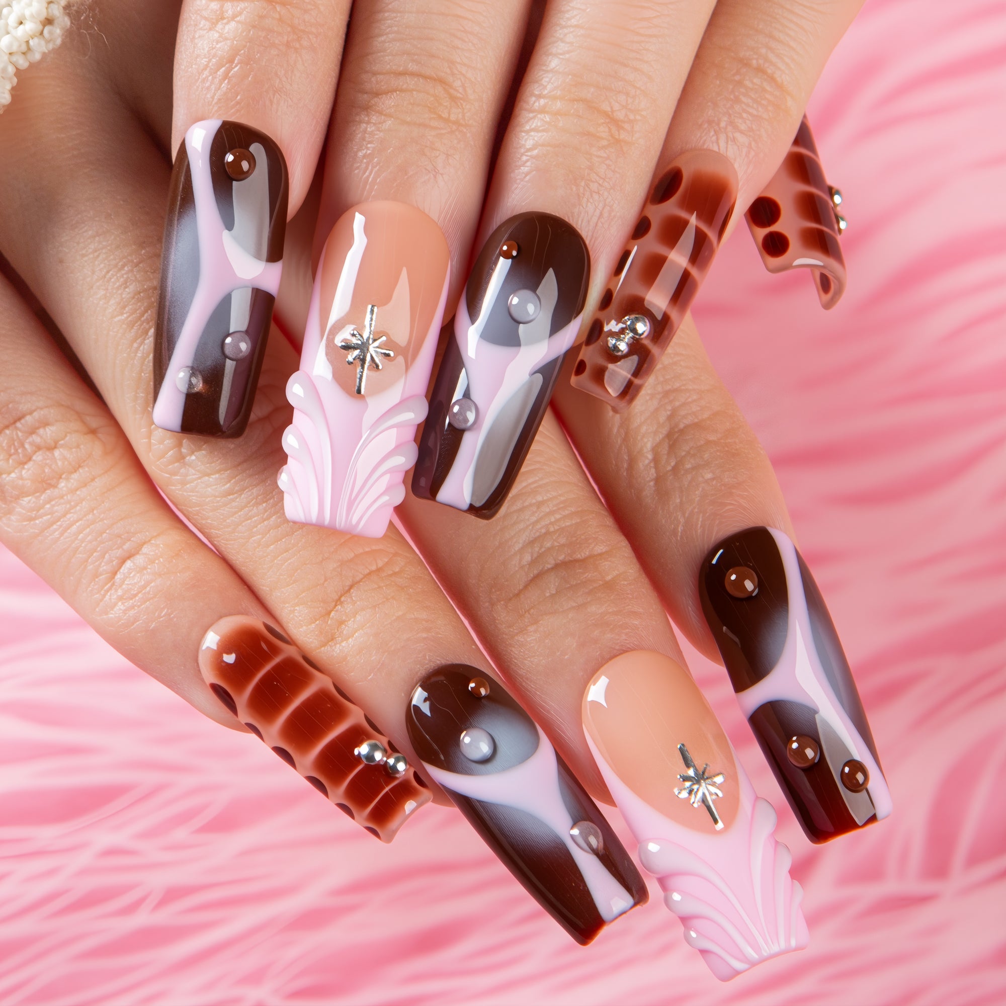 Velvet Mocha Handmade Nails H701