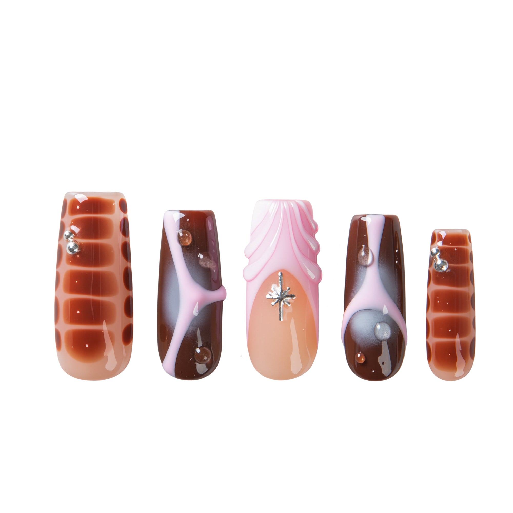 Velvet Mocha Handmade Nails H701