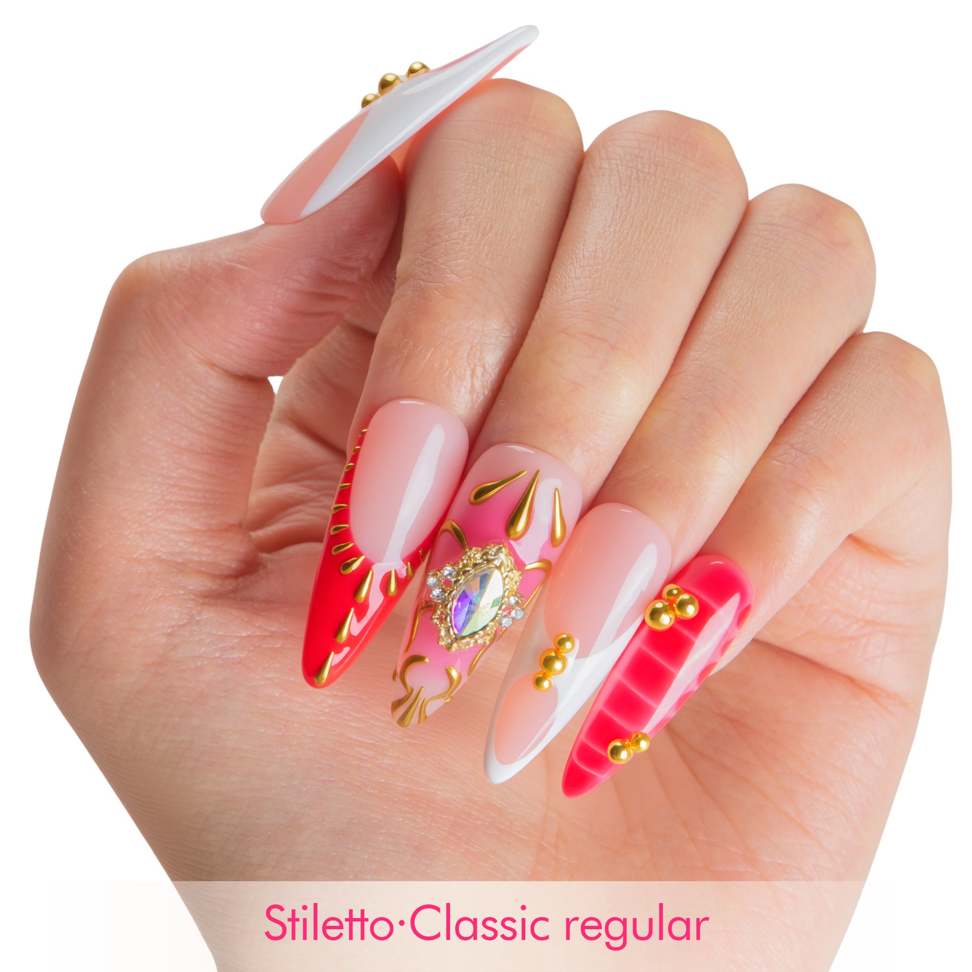 Royal Flame Handmade Nails H703