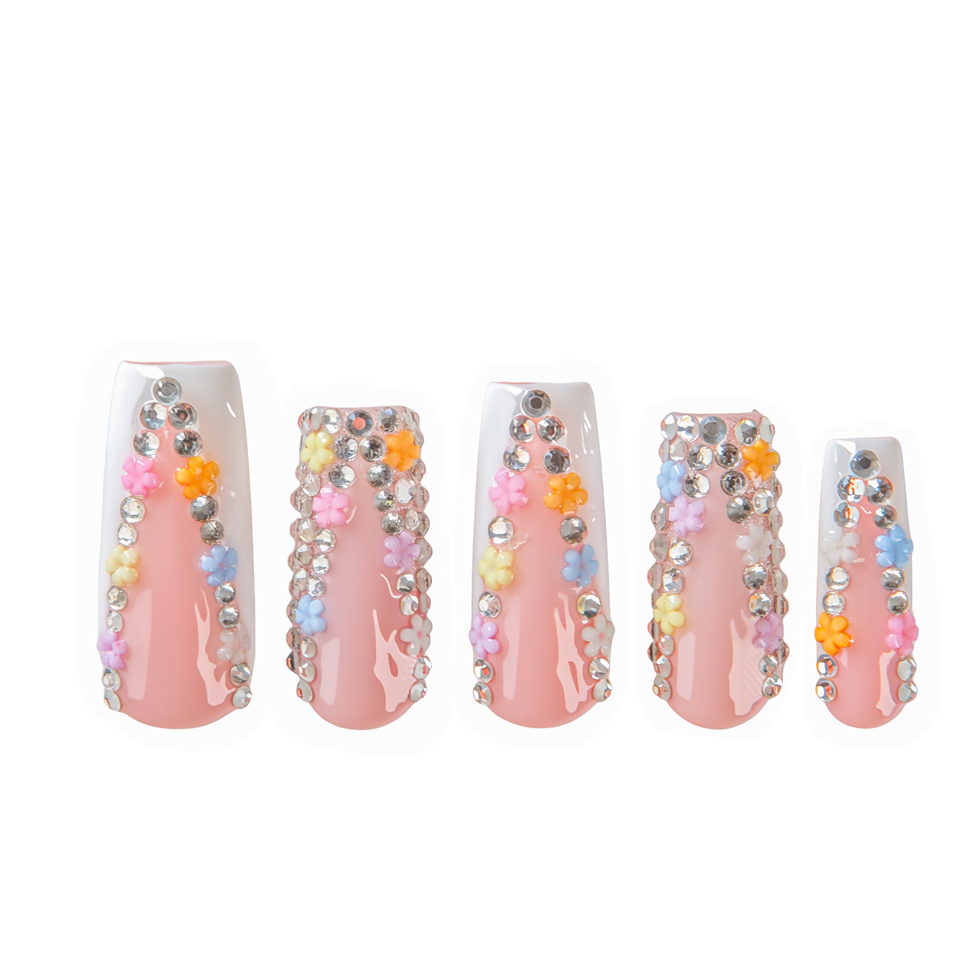 Floral Bloom Handmade Nails H705