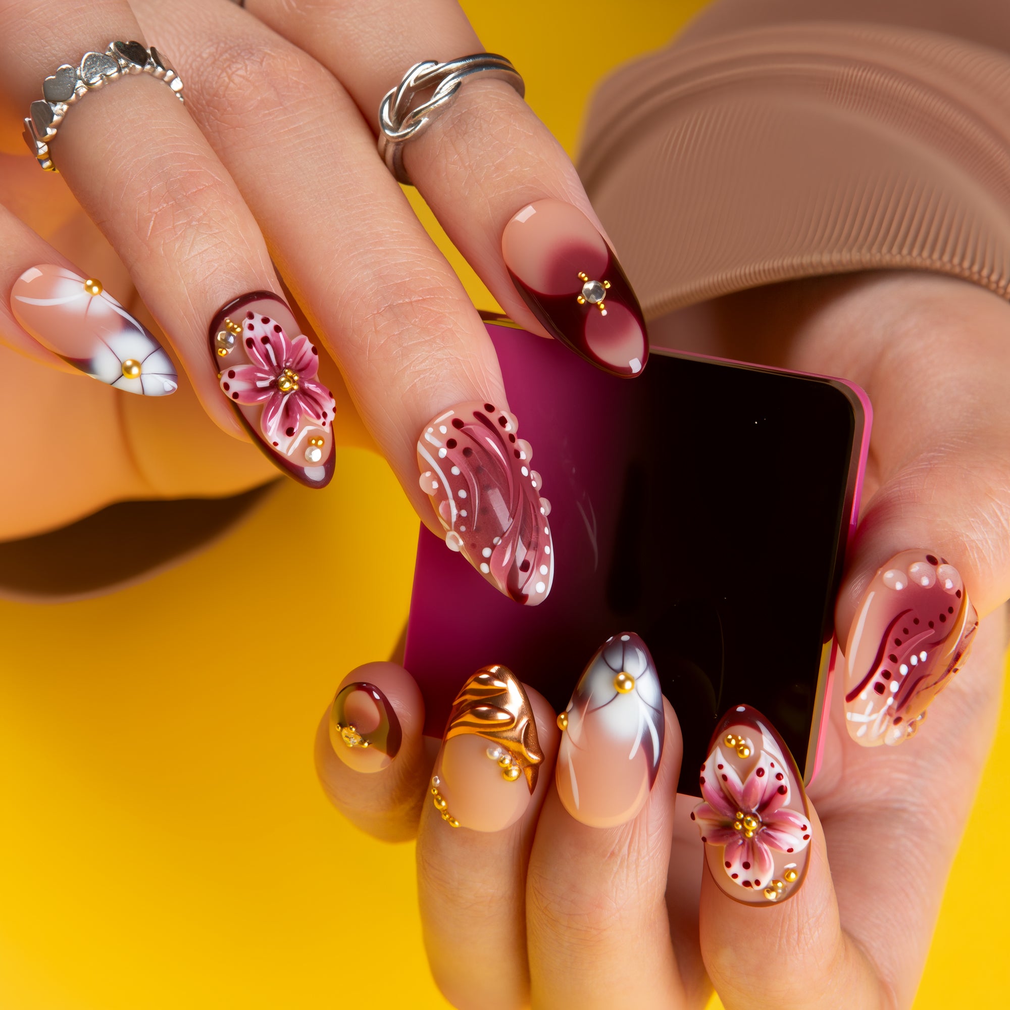 Vintage Dance Handmade Nails H713