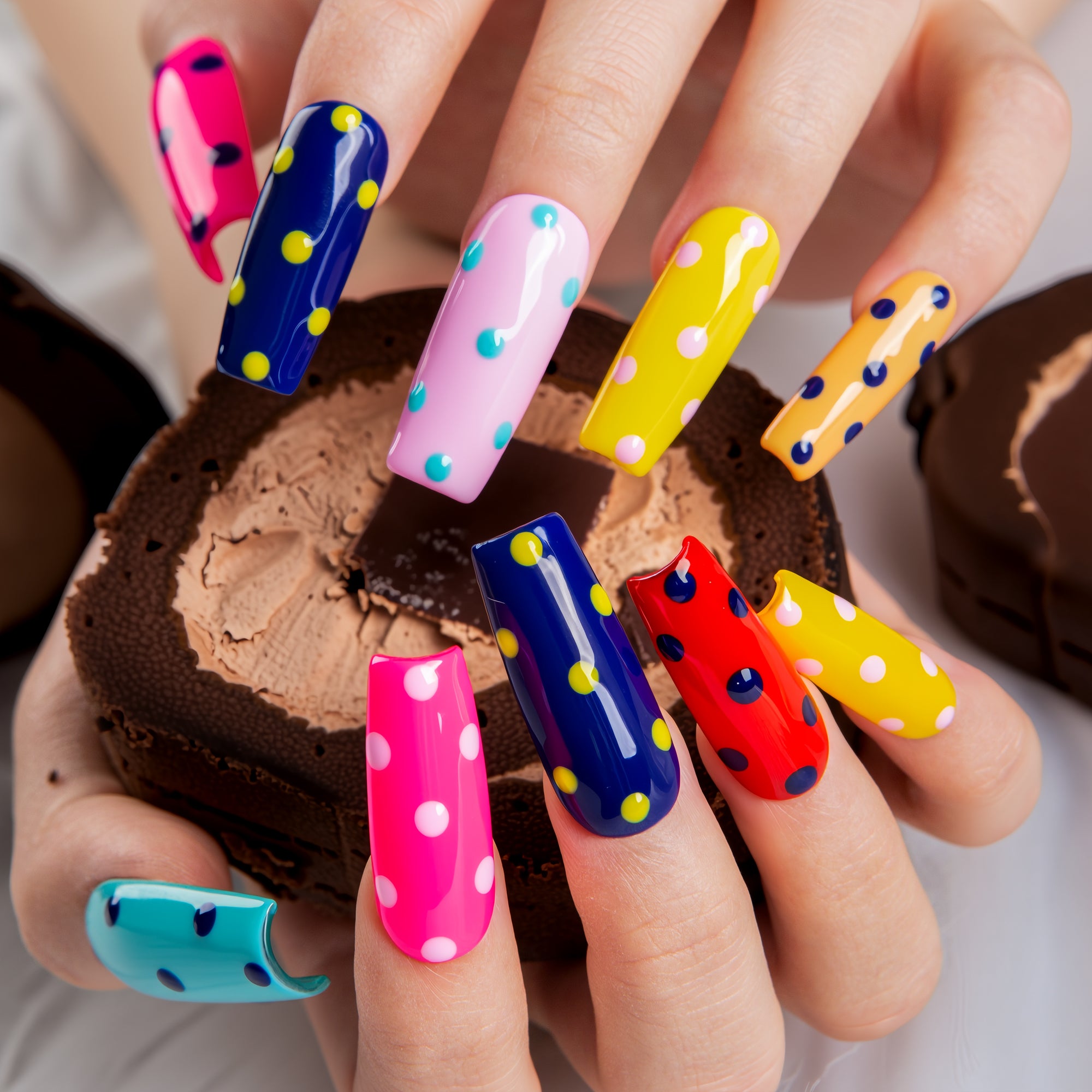 Polka Party Handmade Nails H715