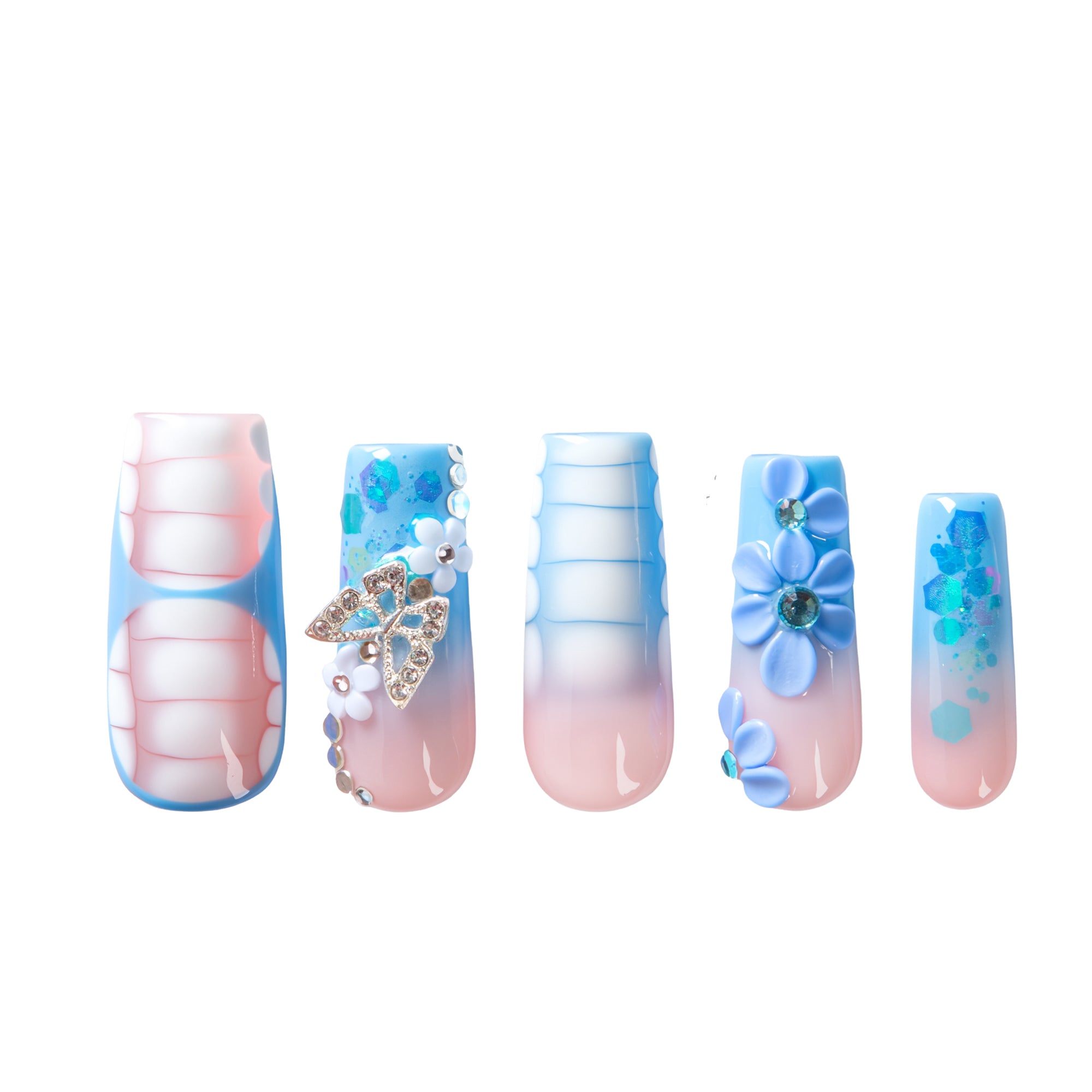 Frosty Flutter Handmade Nails H716