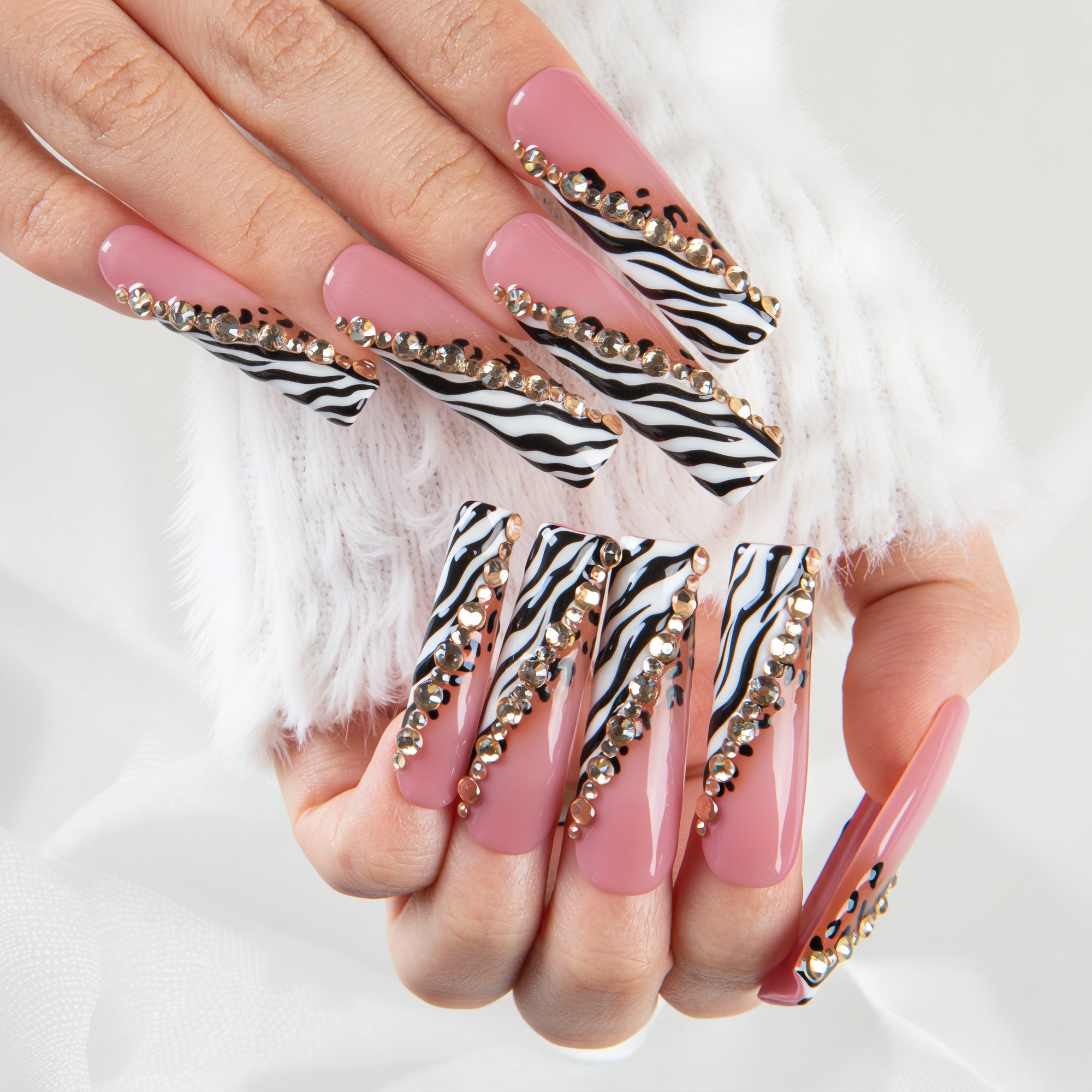 Safari Sparkle Handmade Nails H721