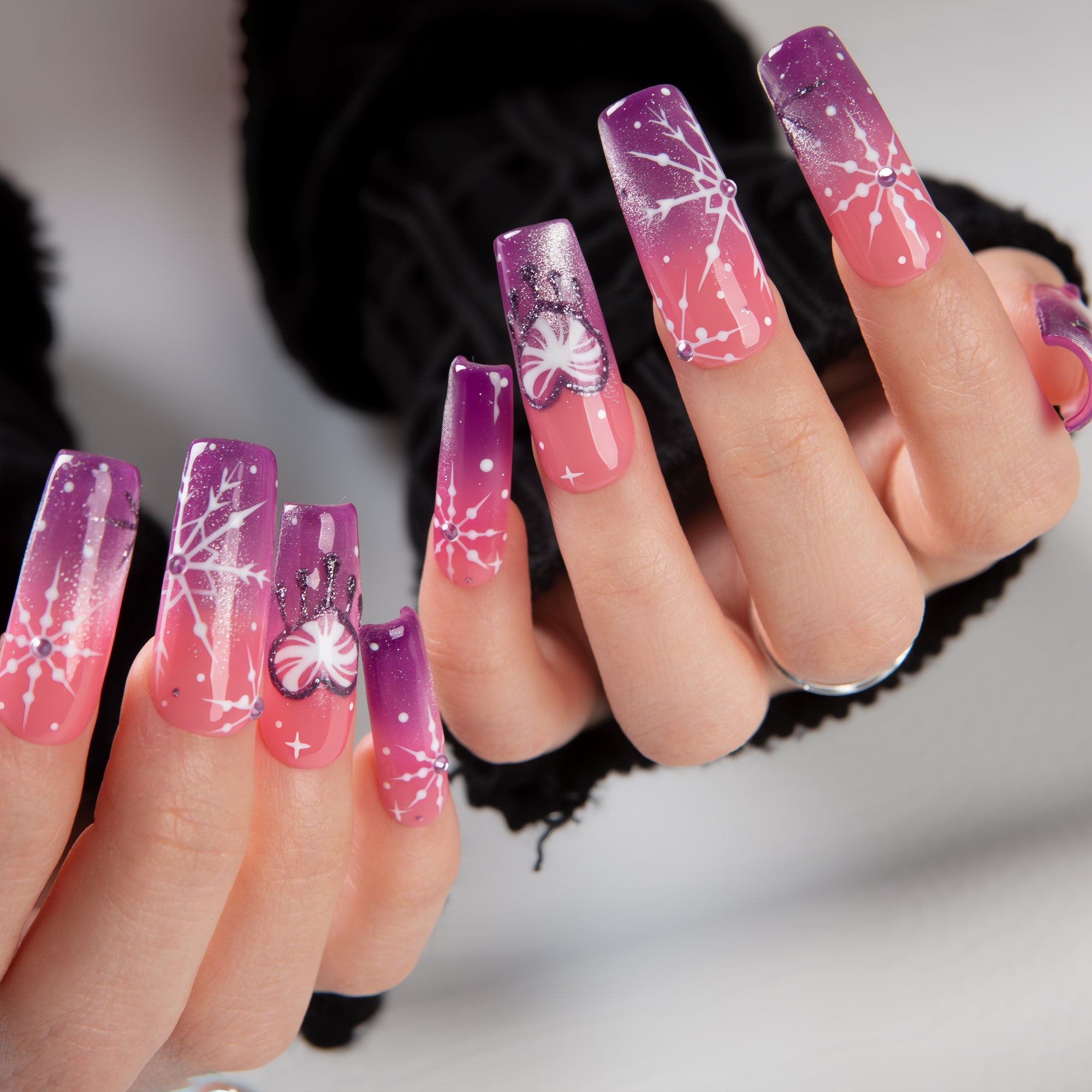 Blush Snowlight Handmade Nails H726