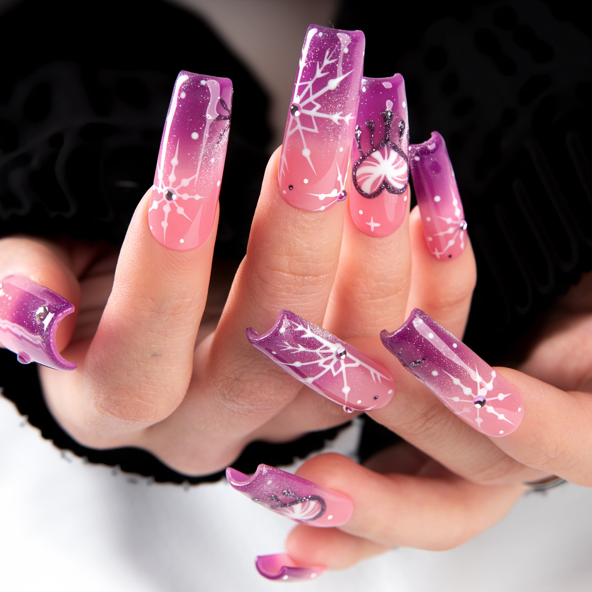 Blush Snowlight Handmade Nails H726