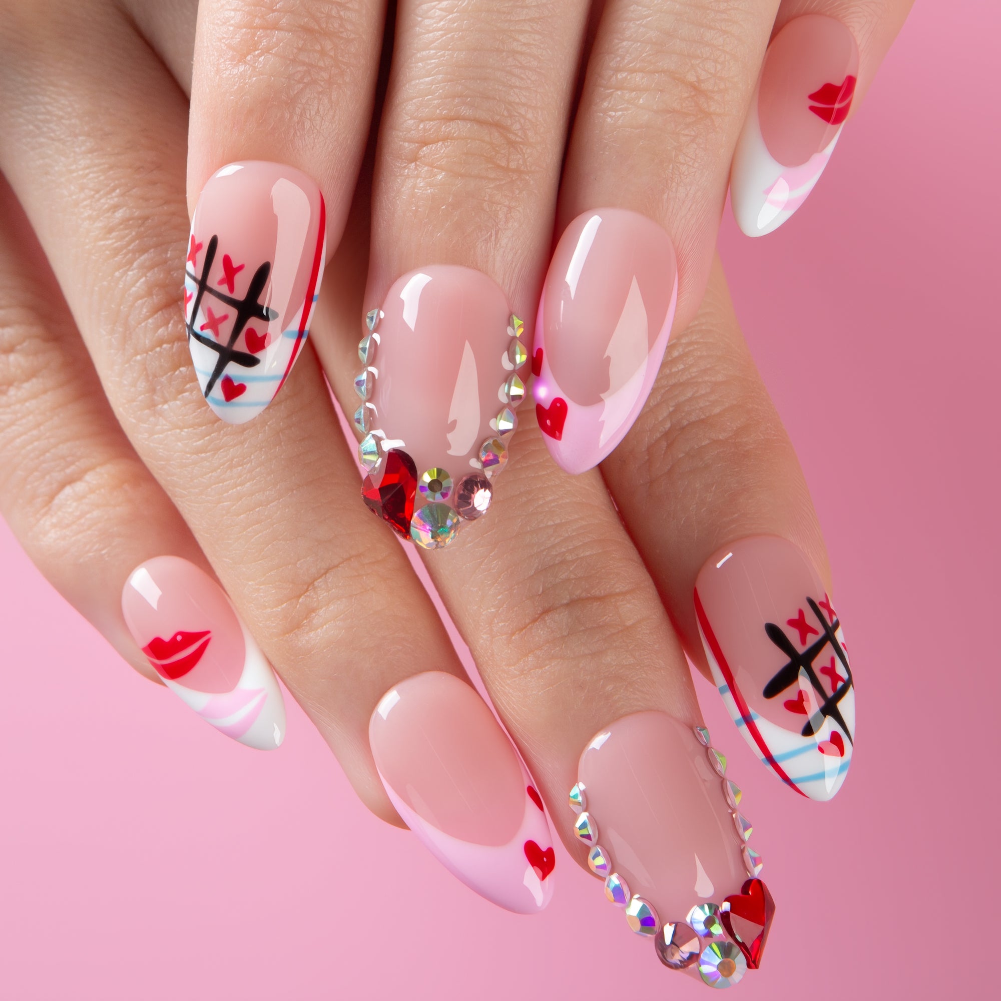 Heartbeat Diary Handmade Nails H729