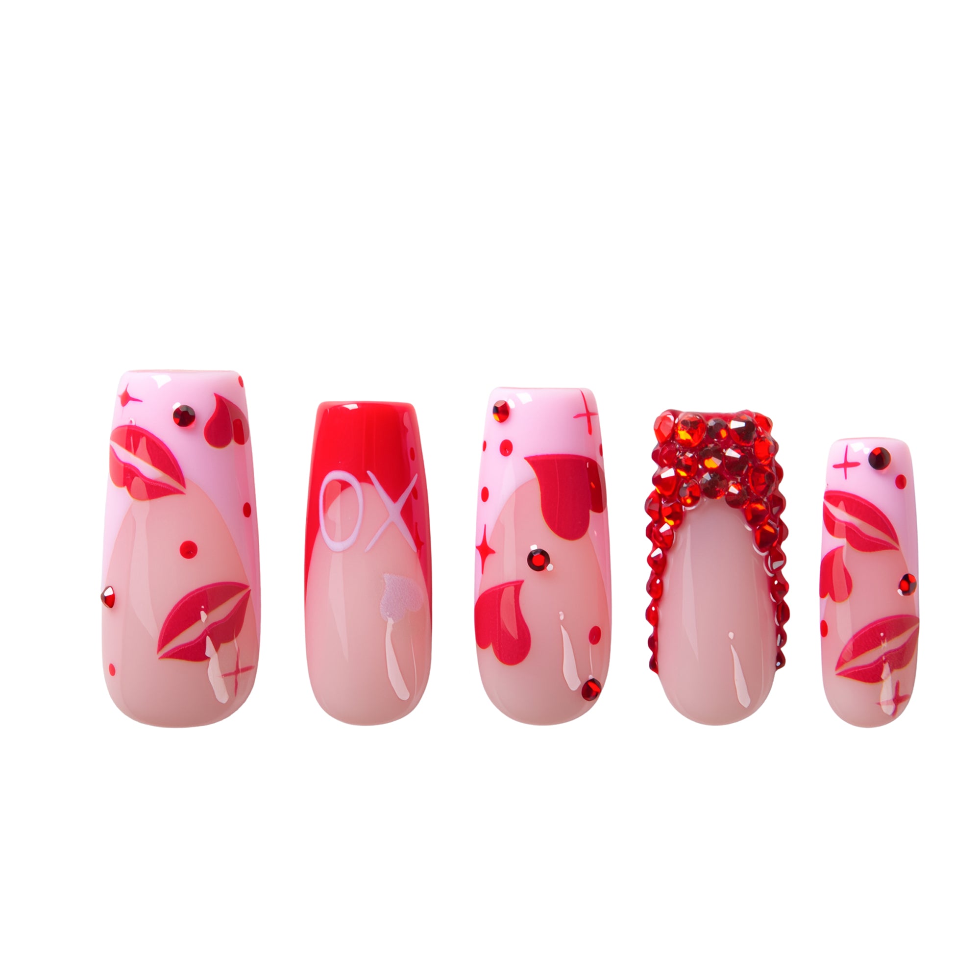 Love Bite Handmade Square Nails H731 RTS