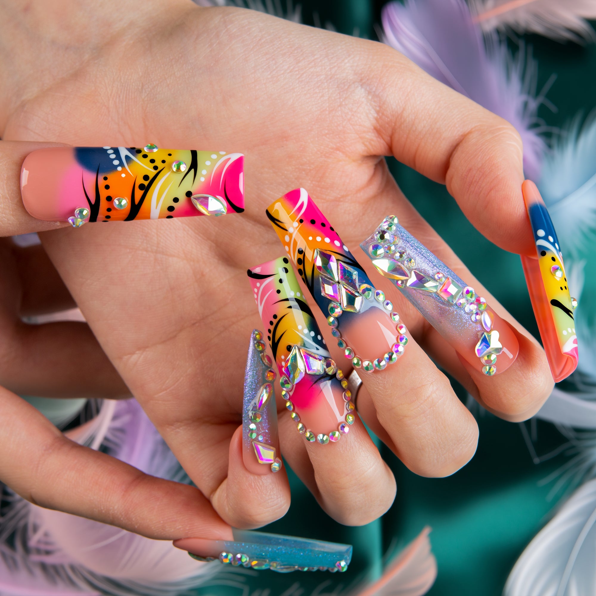 Aurora Melt Handmade Nails H732