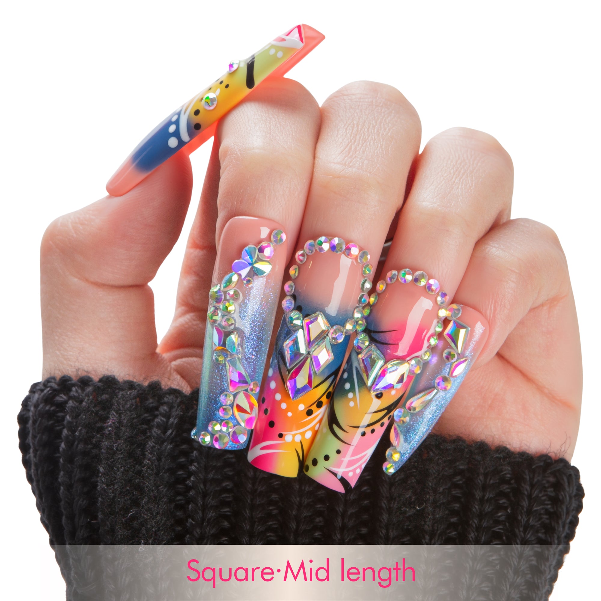 Aurora Melt Handmade Nails H732