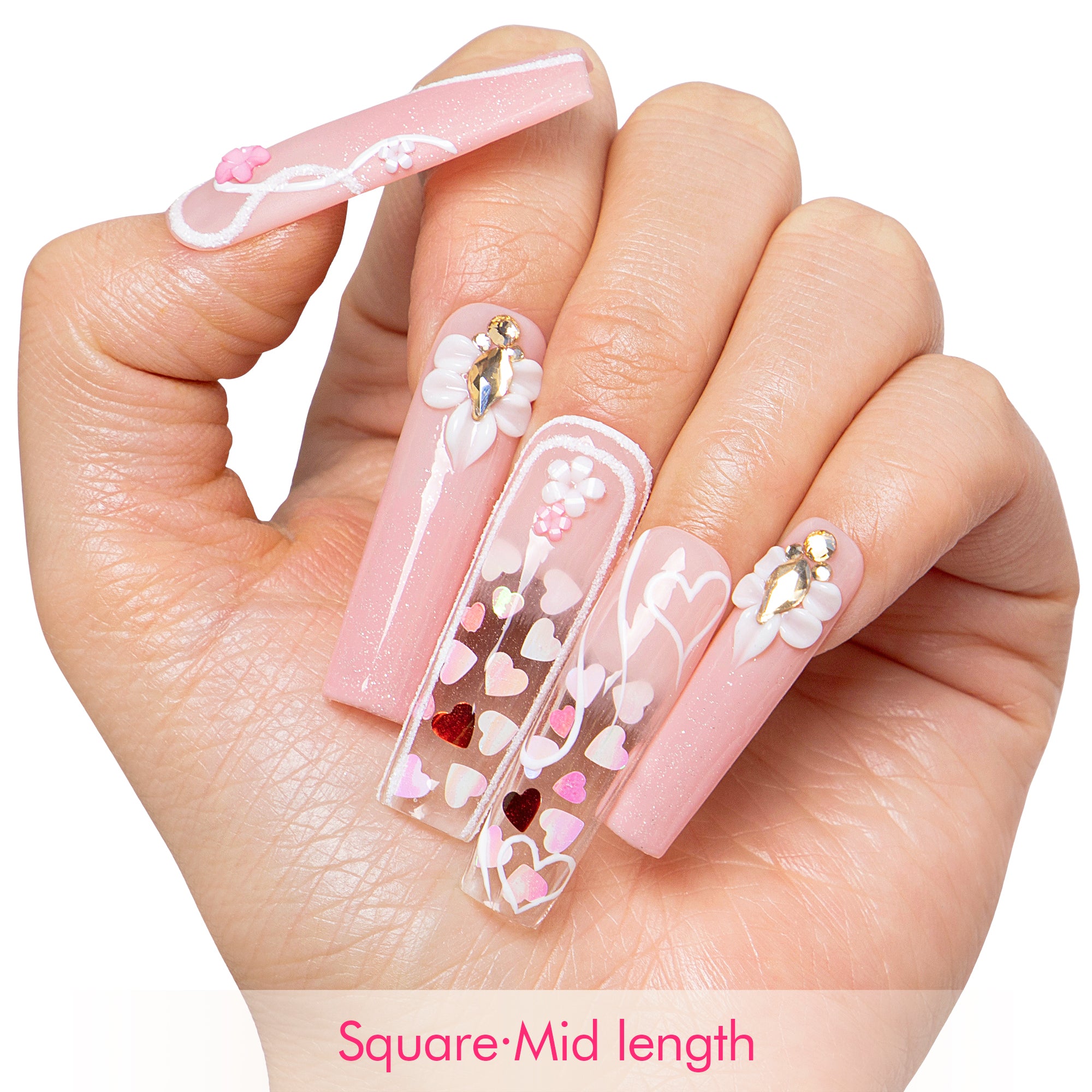 Blush Petal Handmade Nails H735