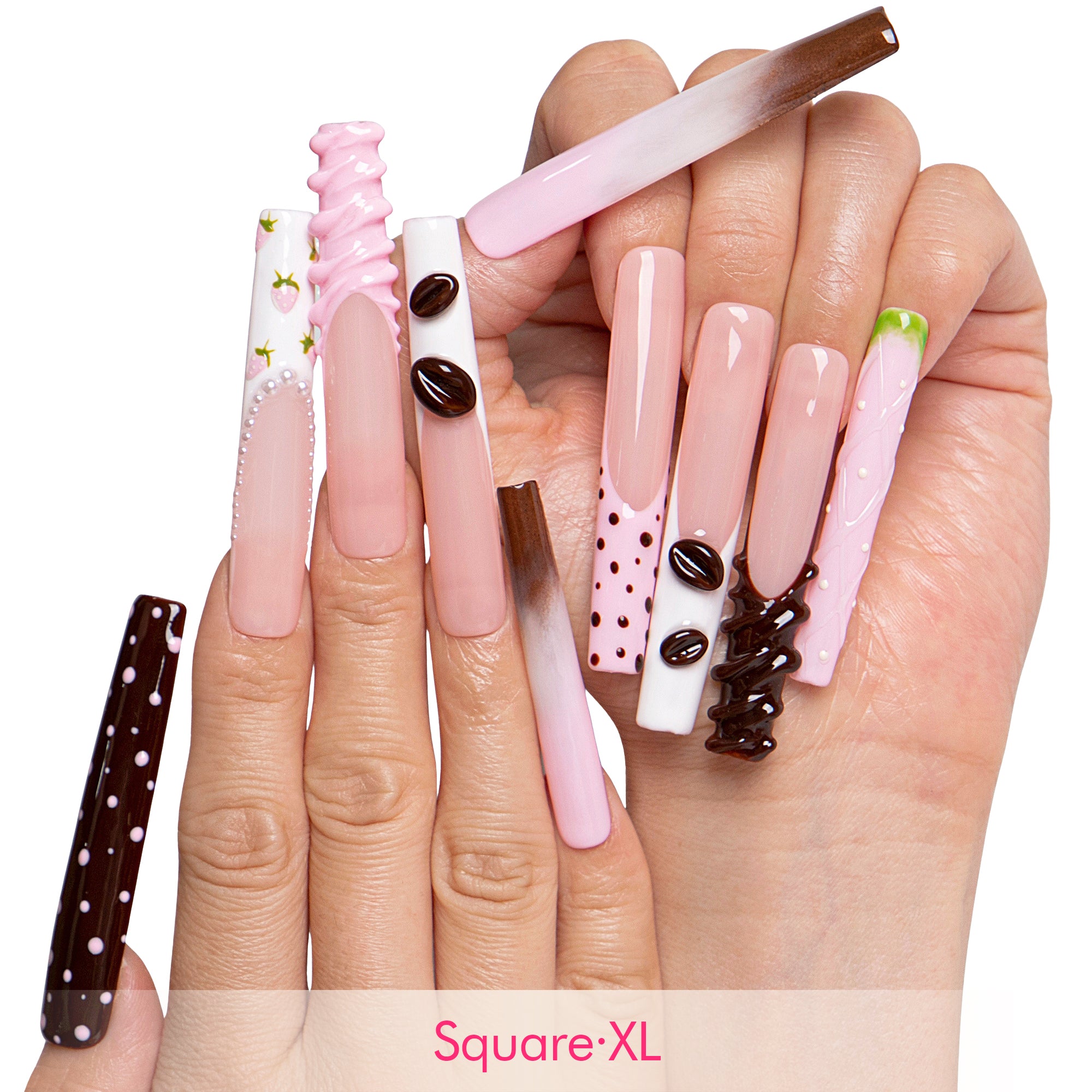 Cocoa Treat Handmade Nails H737