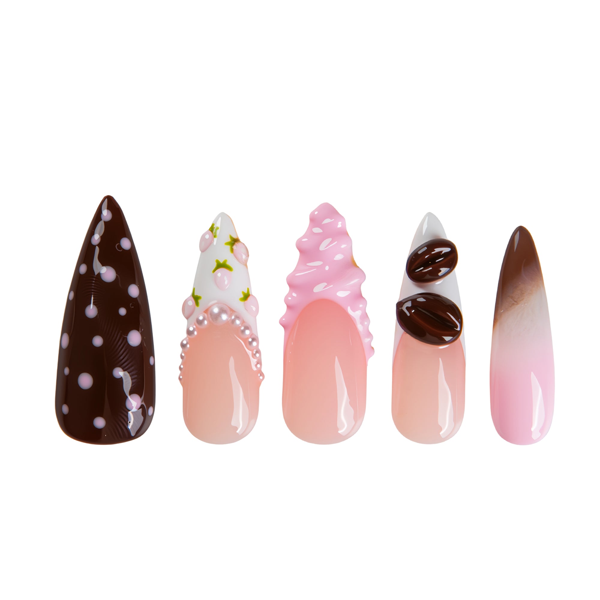 Cocoa Treat Handmade Nails H737