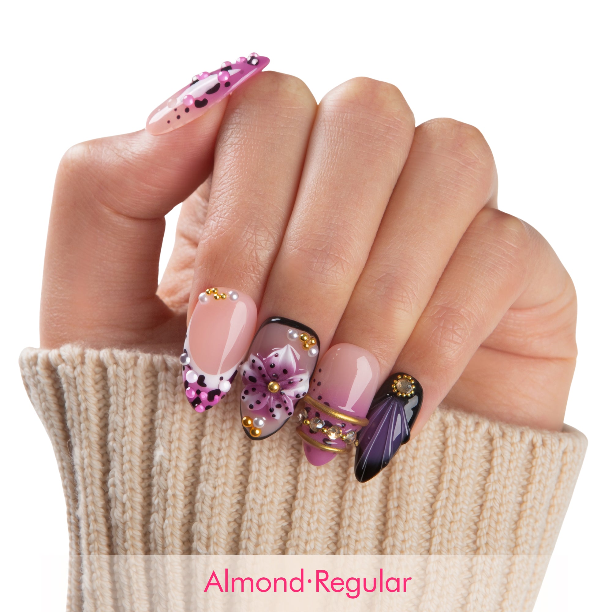 Plum Noir Handmade Nails H740