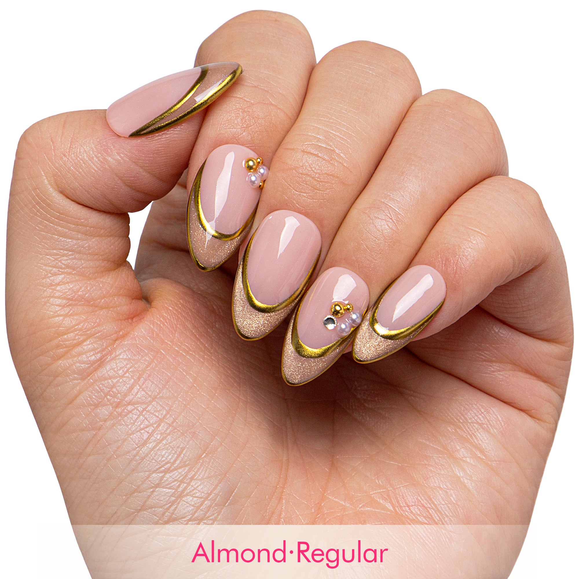 Soft Gilt Handmade Nails H741