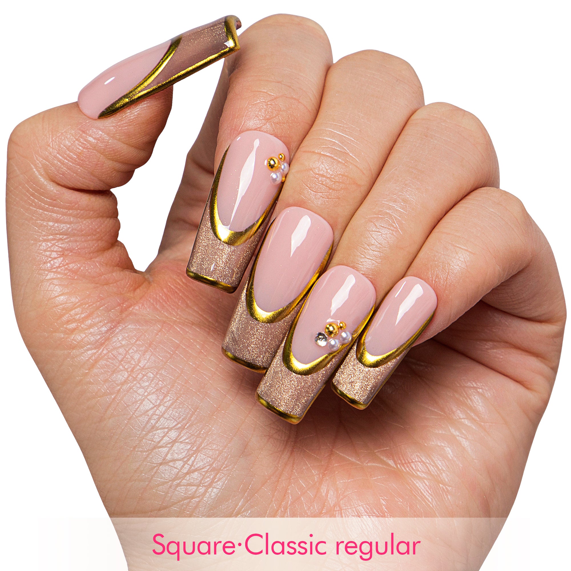 Soft Gilt Handmade Nails H741