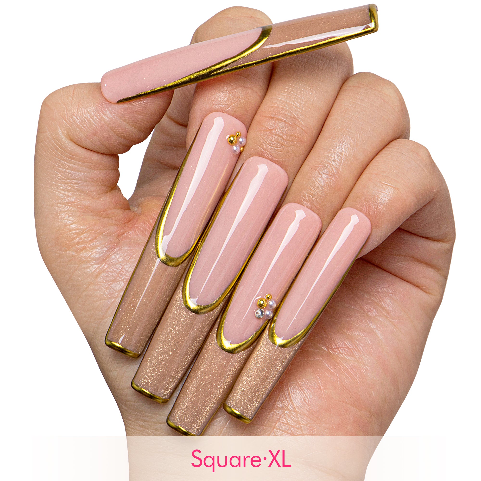 Soft Gilt Handmade Nails H741