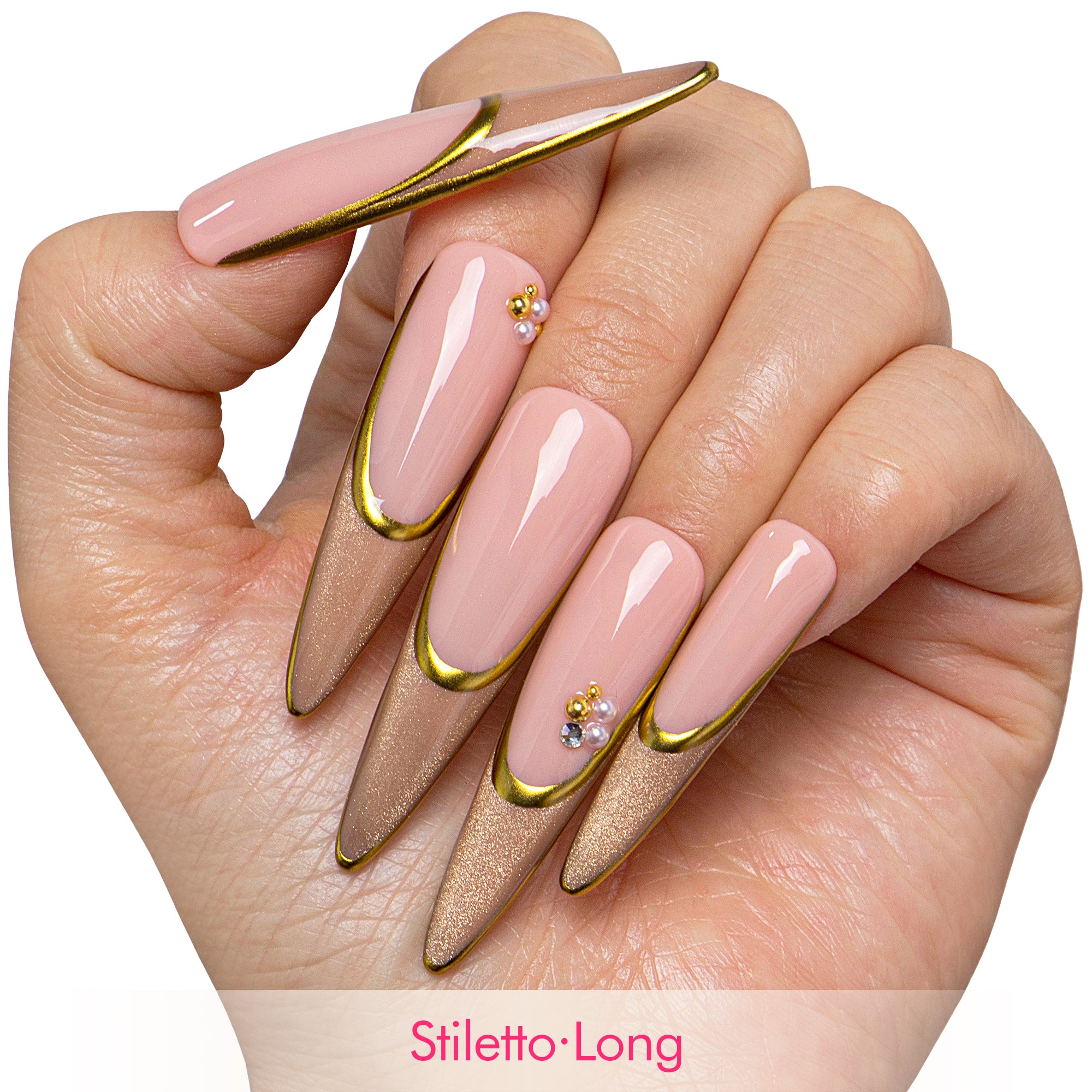 Soft Gilt Handmade Nails H741