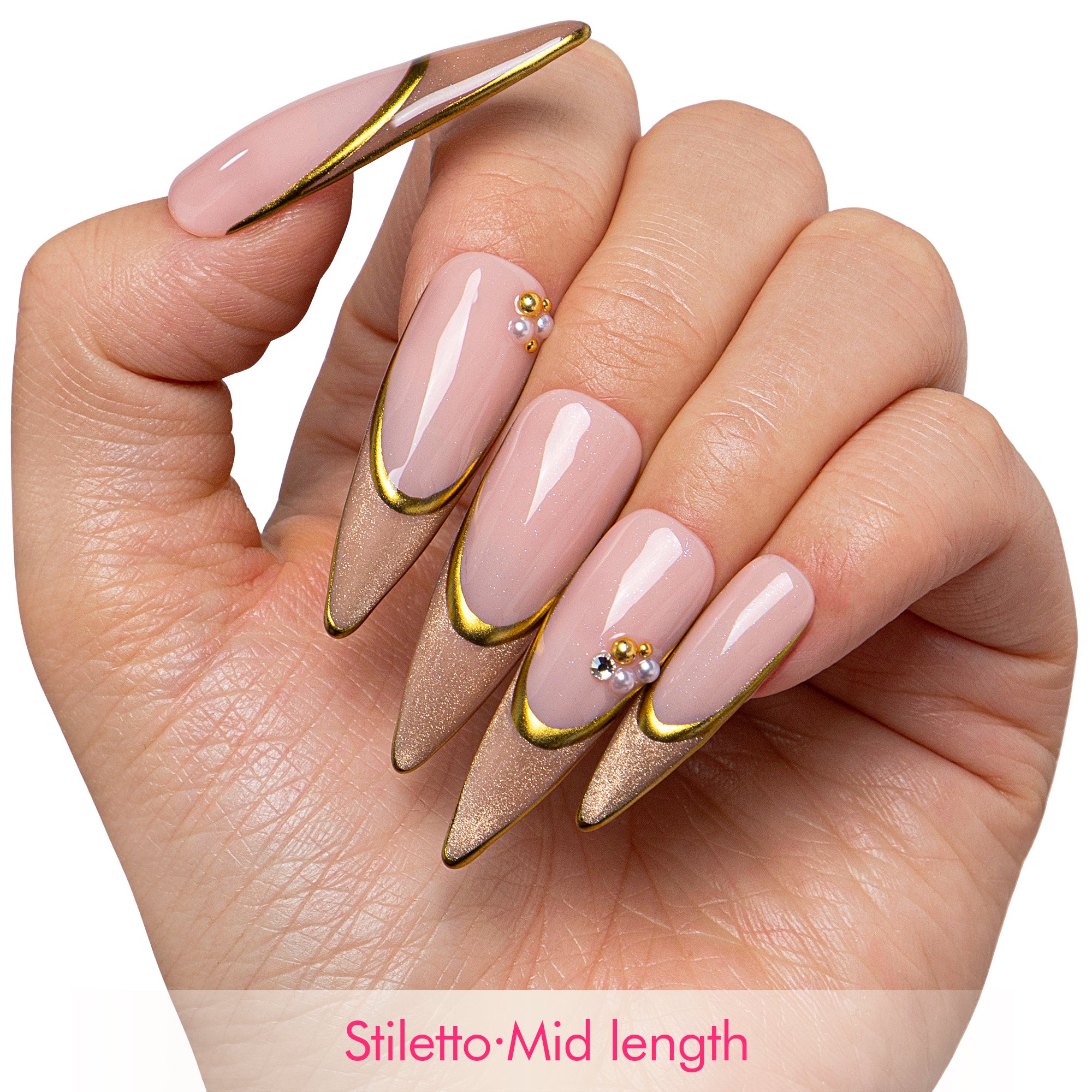 Soft Gilt Handmade Nails H741