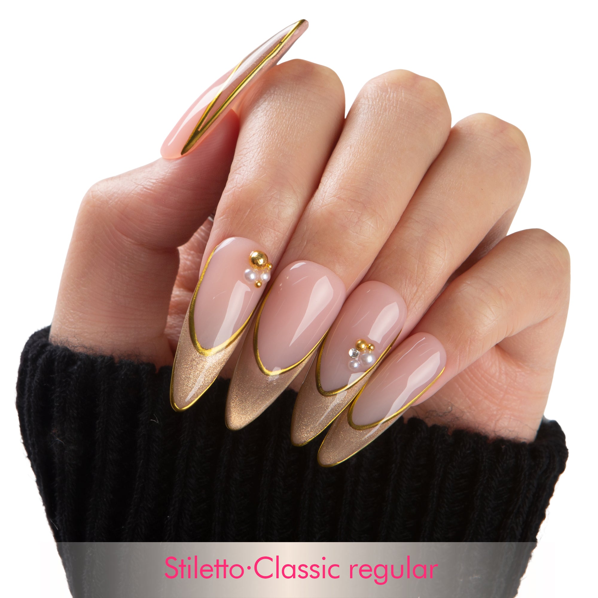 Soft Gilt Handmade Nails H741