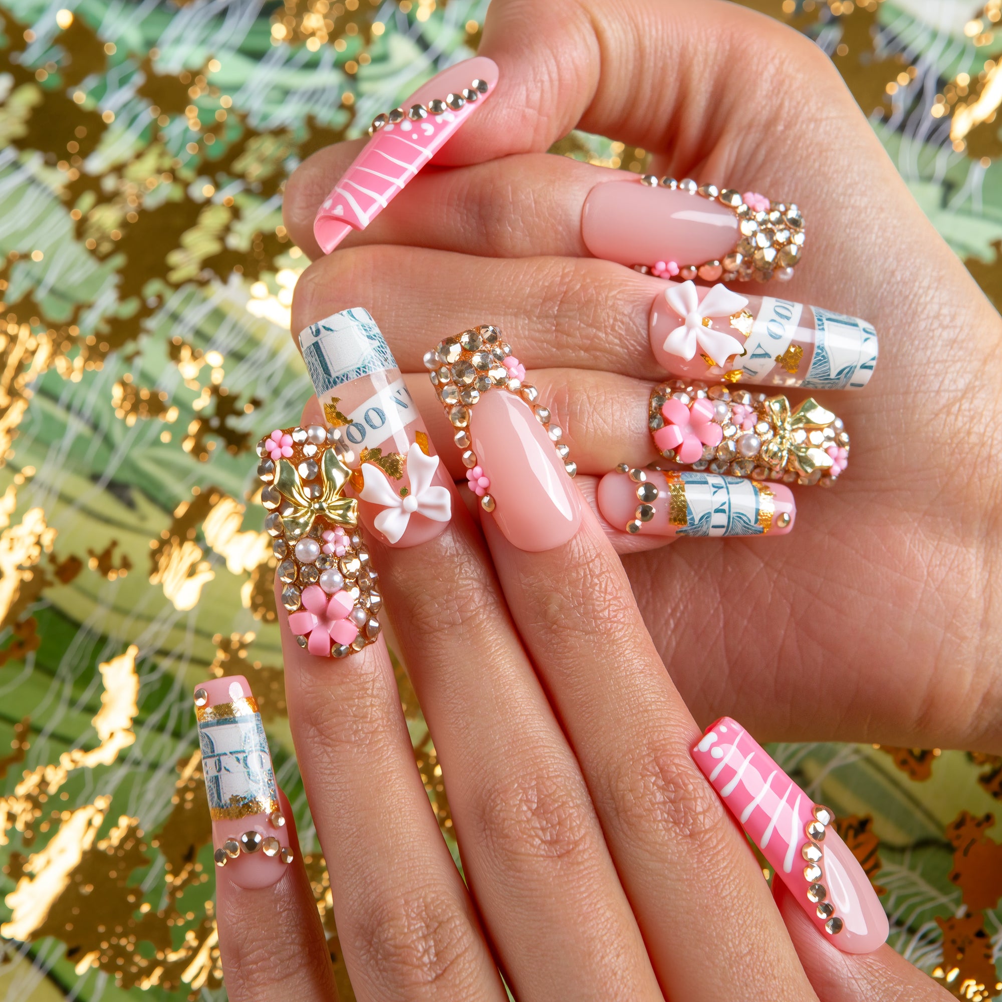 Pink Payday Handmade Nails H744