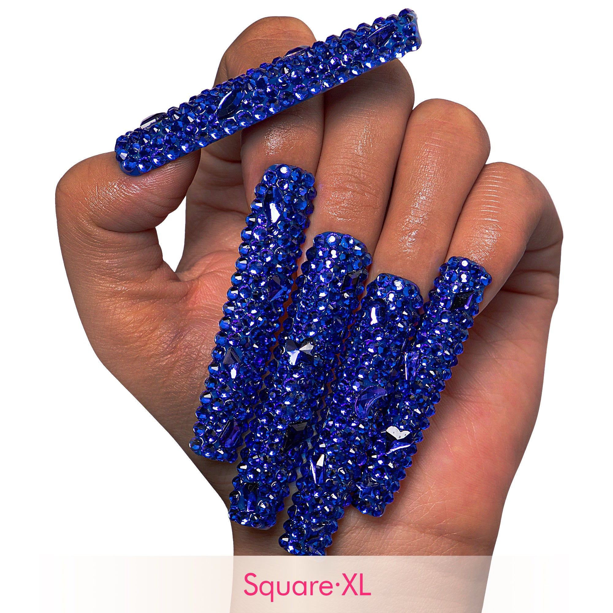 Deep Sea Classic Rhinestone Handmade Nails H75