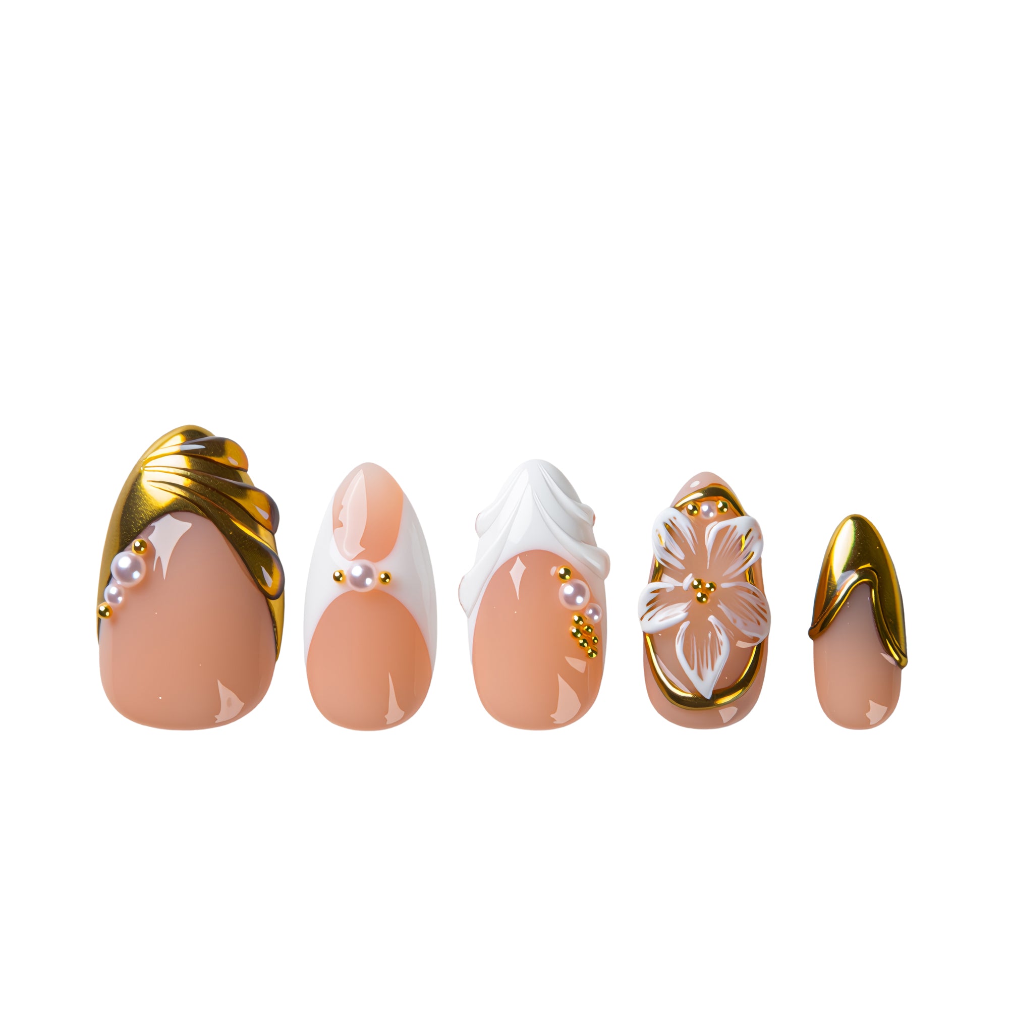 Golden Whisper Handmade Nails H763