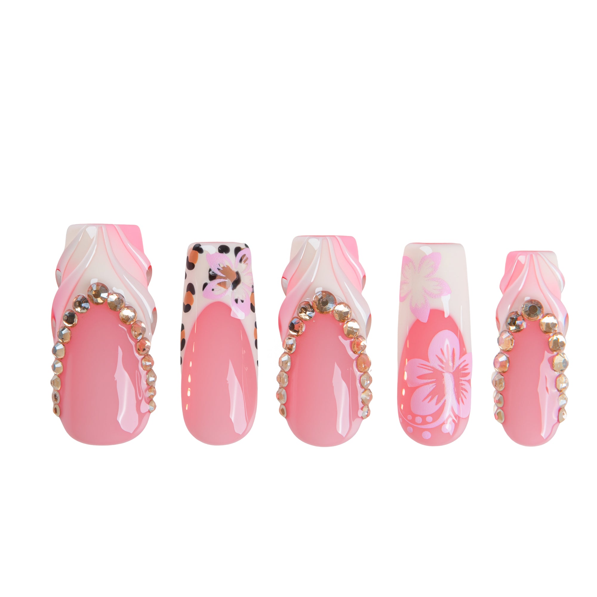 Blush Veil Handmade Nails H764