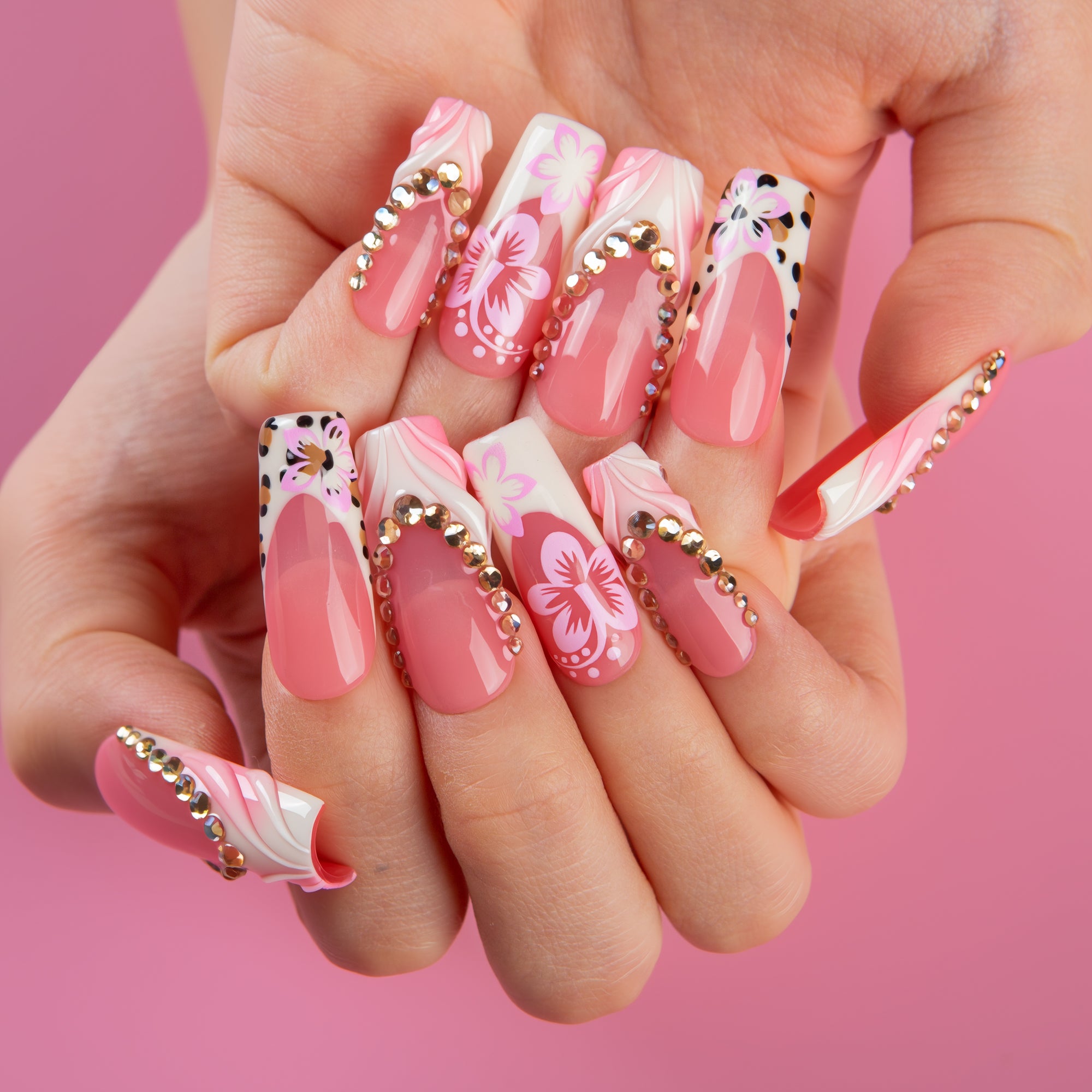 Blush Veil Handmade Nails H764