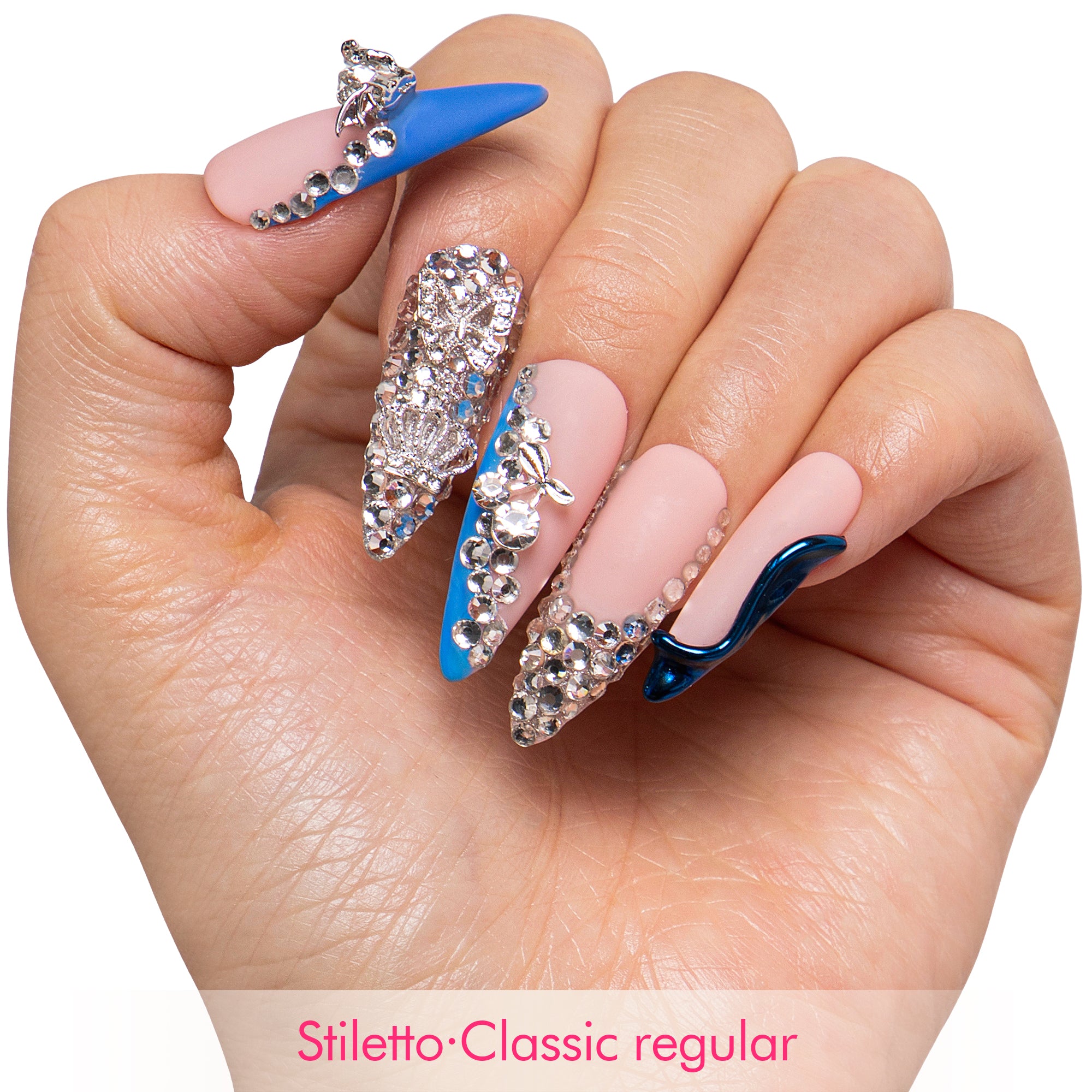 Royal Sapphire Handmade Nails H765
