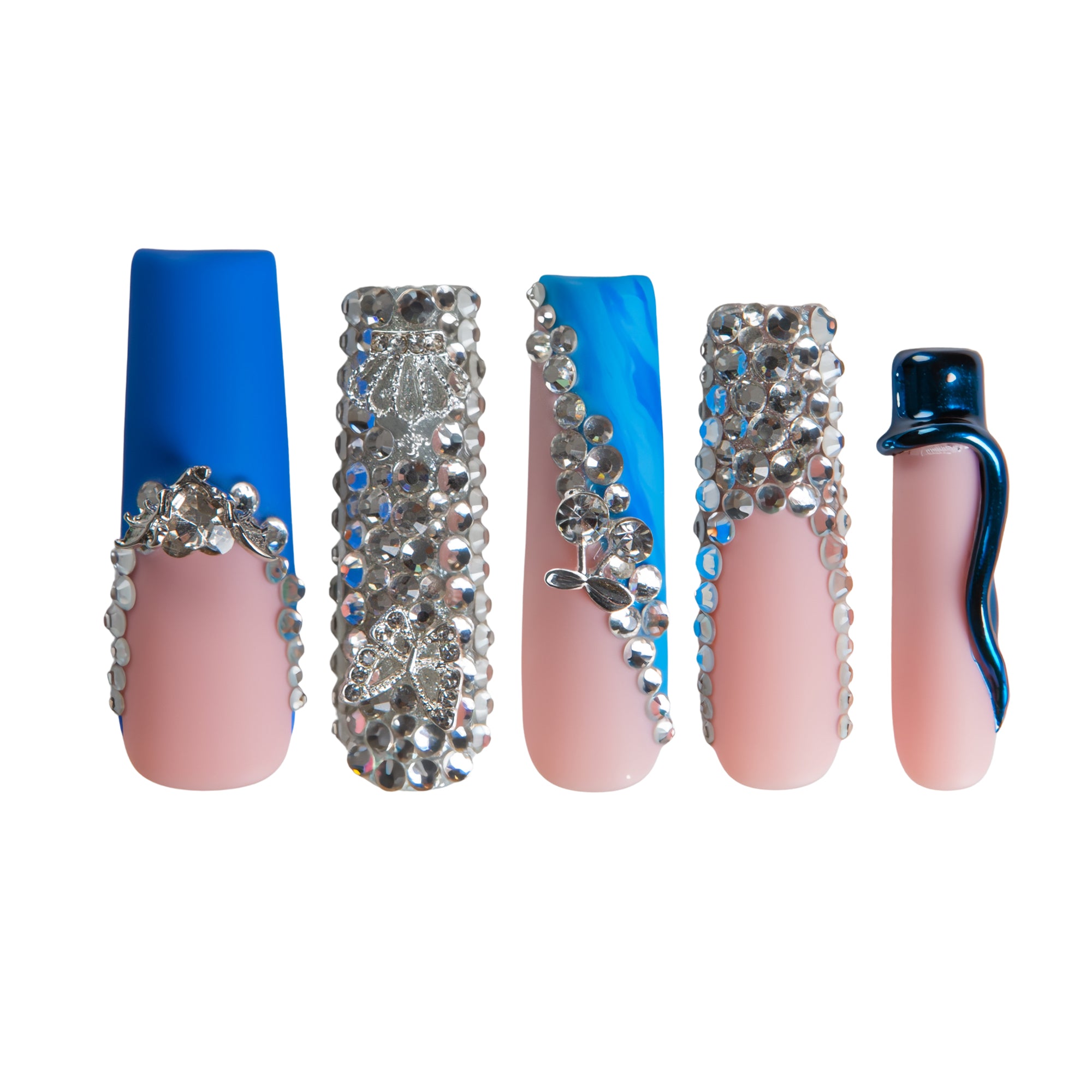 Royal Sapphire Handmade Nails H765