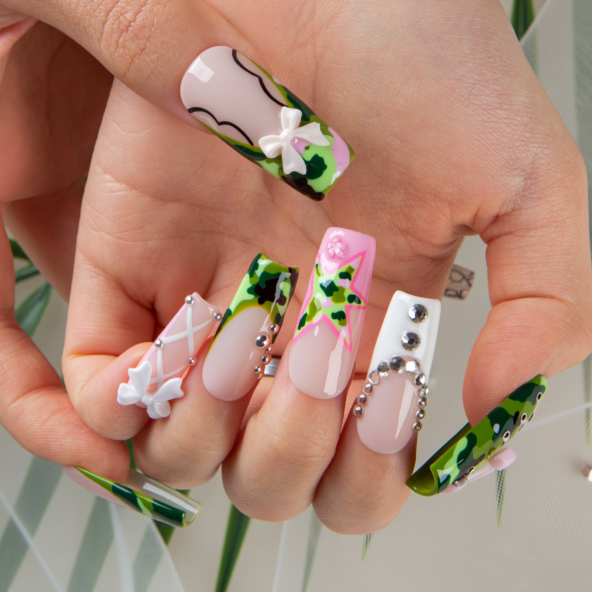 Camo Crush Handmade Nails H770