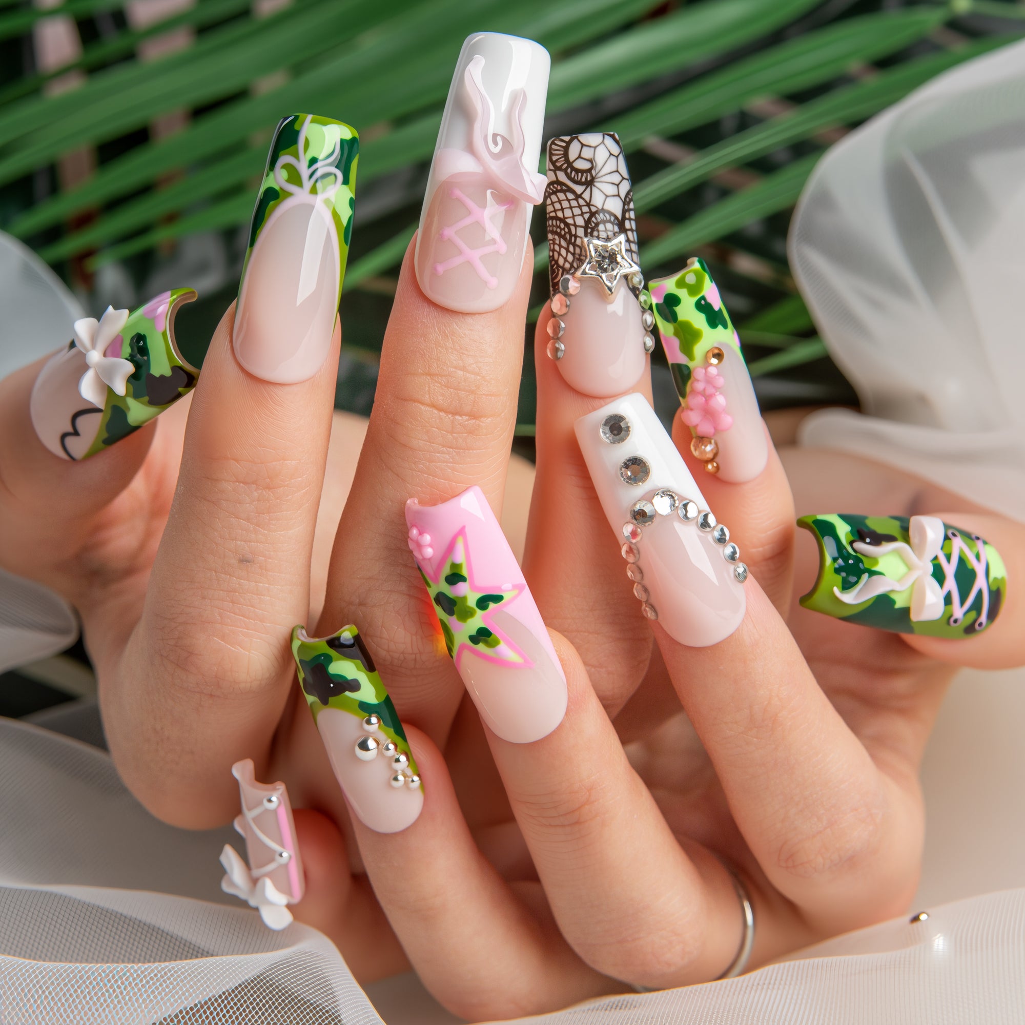 Camo Crush Handmade Nails H770