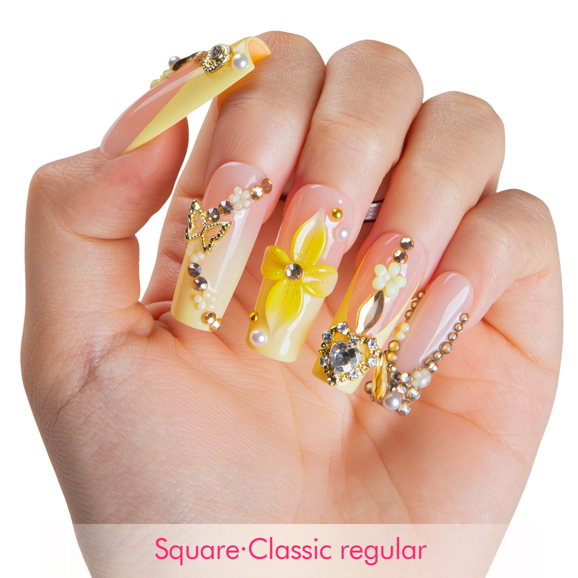 Lemon Bloom Handmade Nails H771