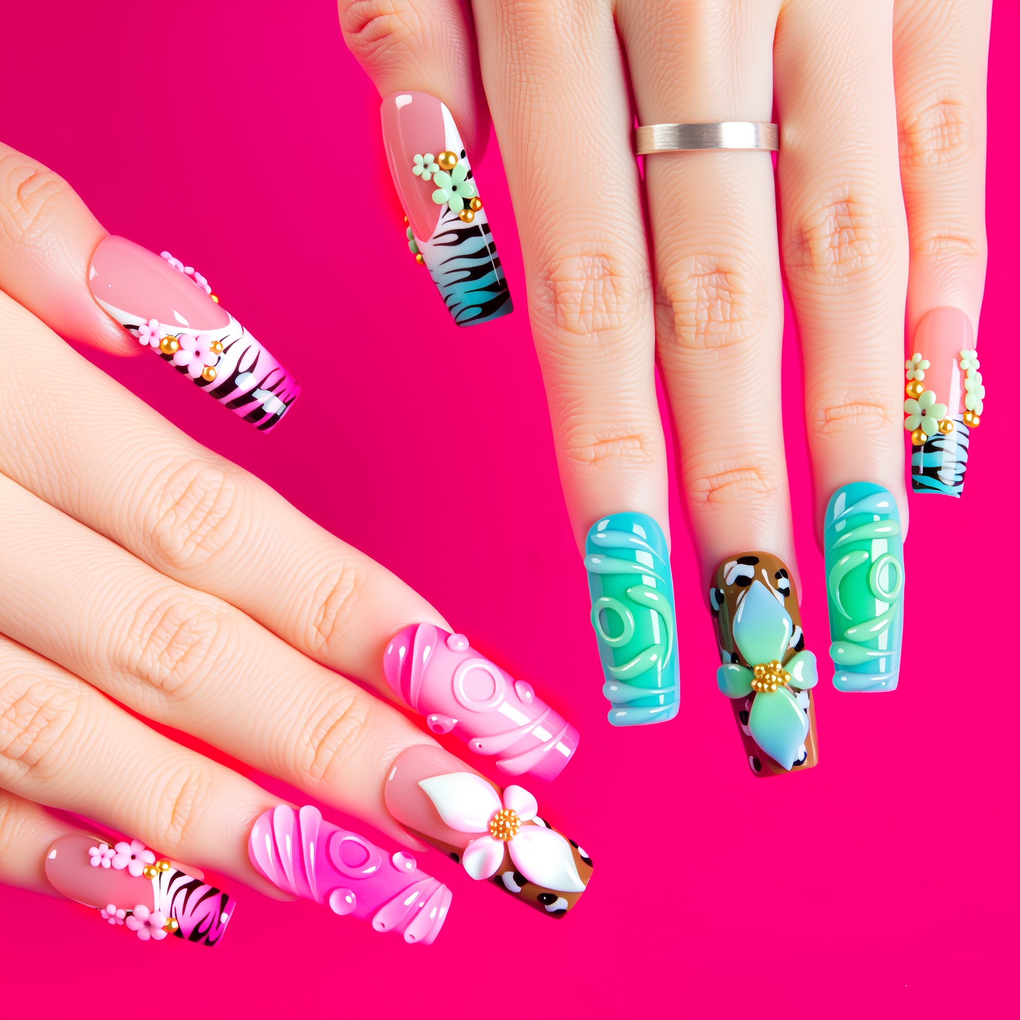 Pop Jungle Handmade Nails H773