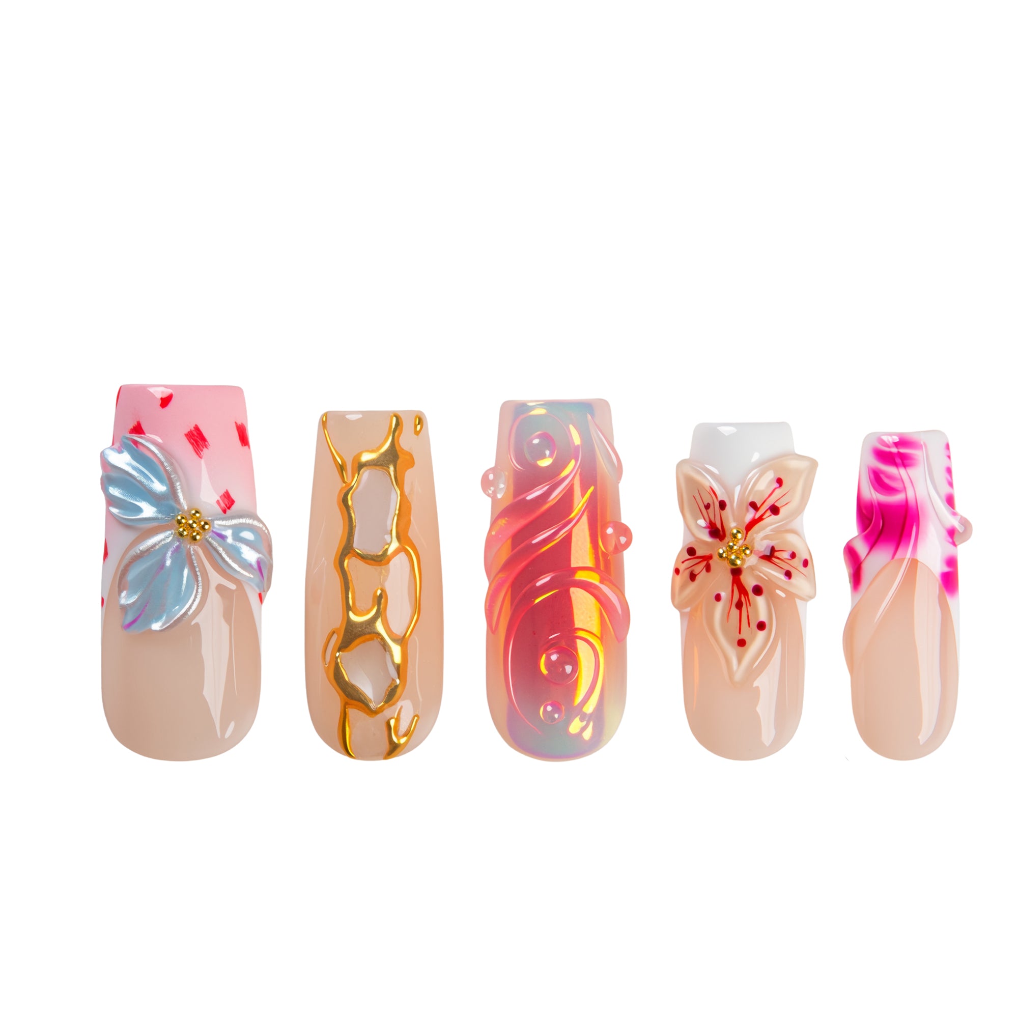 Sunlit Petals Handmade Nails H776