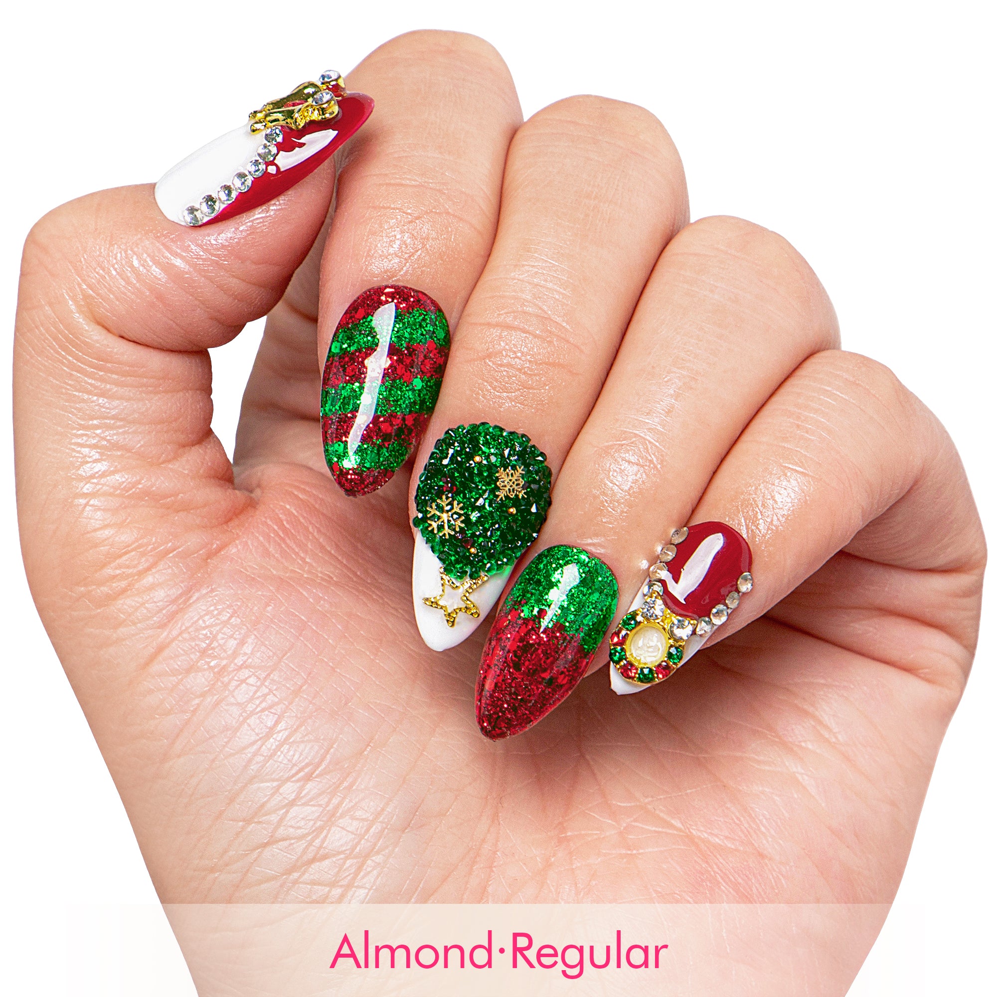Merry Christmas Handmade Nails H78