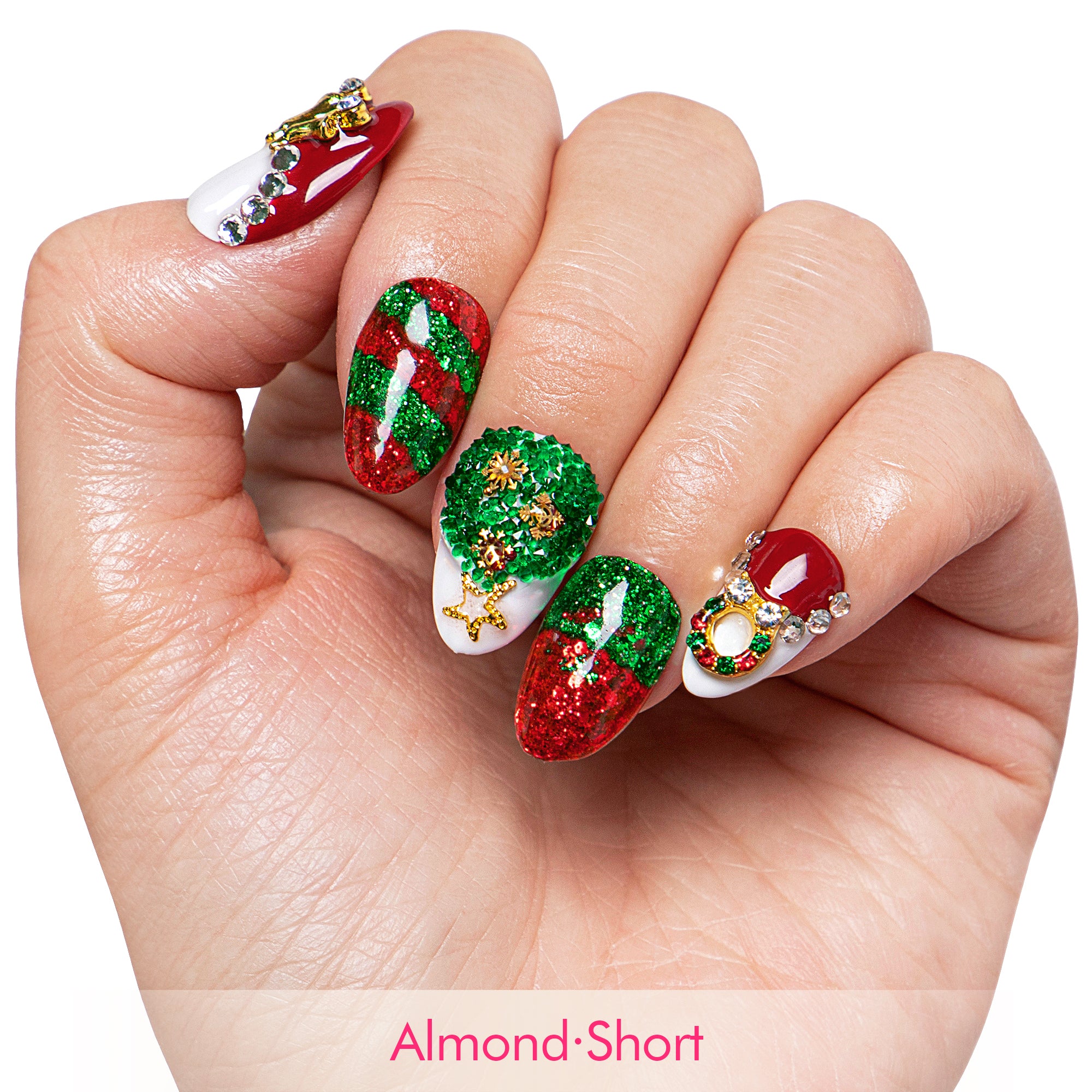 Merry Christmas Handmade Nails H78
