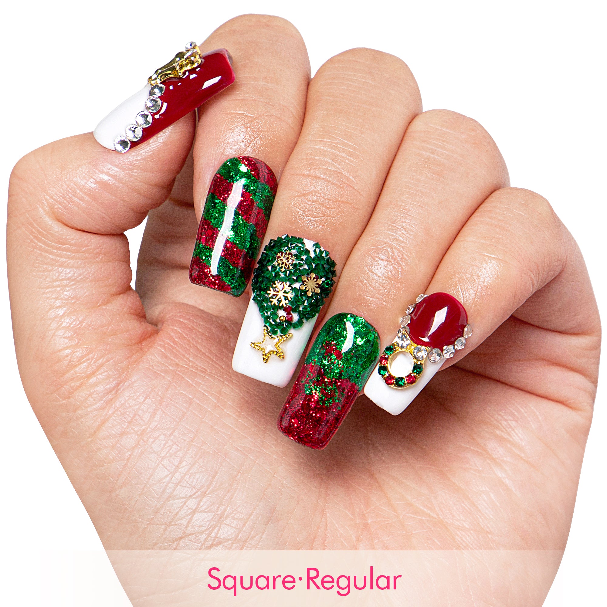 Merry Christmas Handmade Nails H78