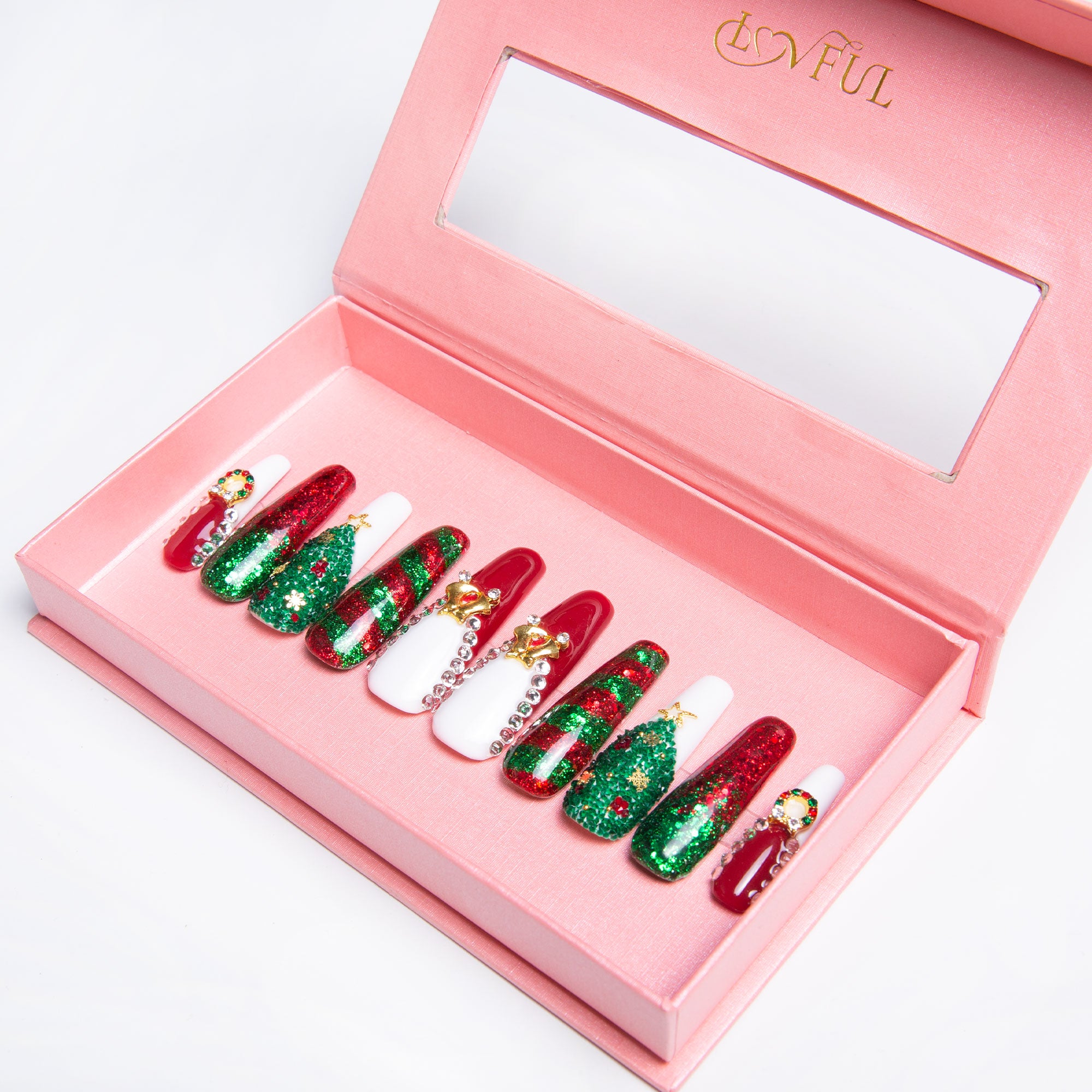 Merry Christmas Handmade Nails H78