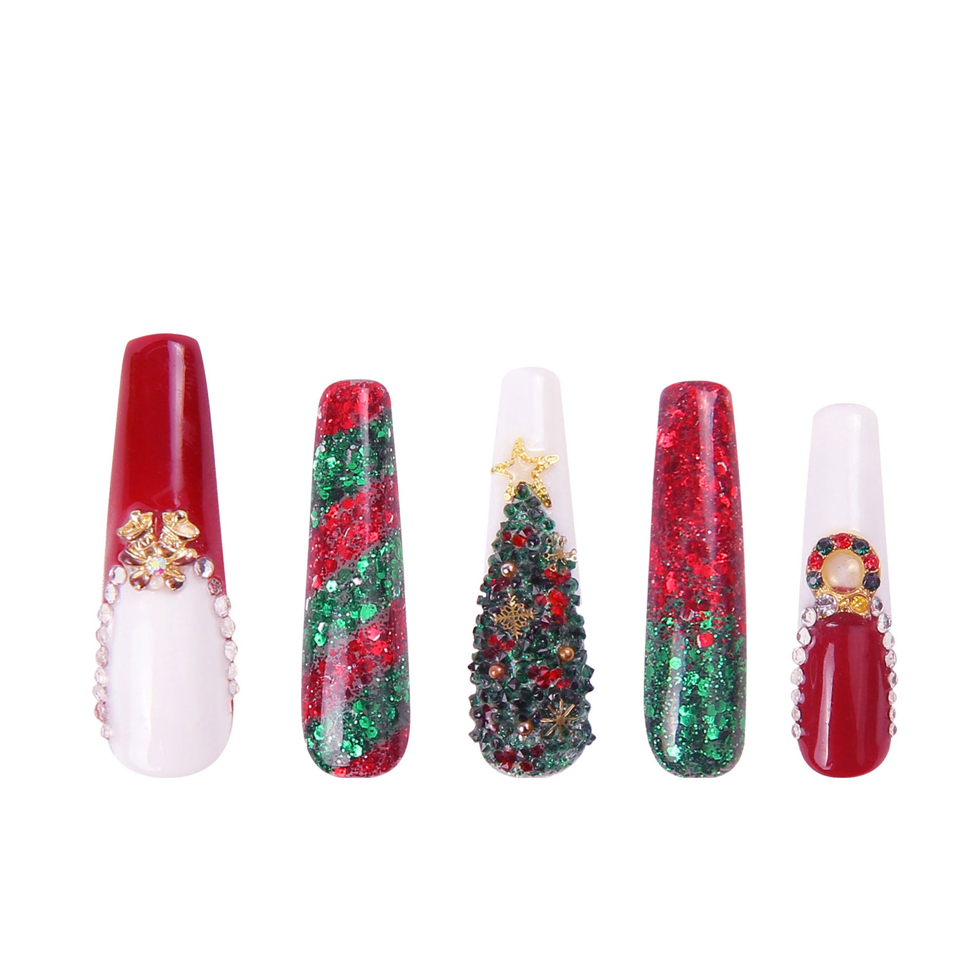 Merry Christmas Handmade Nails H78