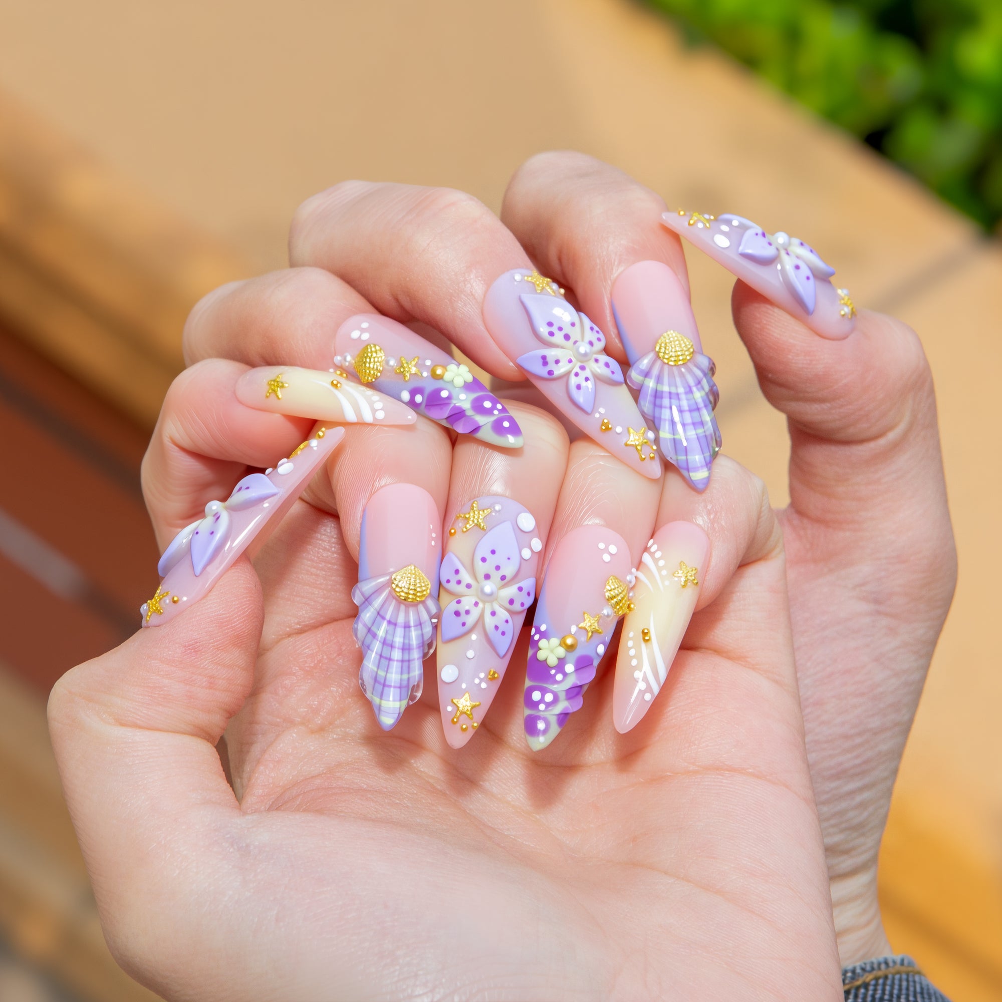 Mermaid Whisper Handmade Nails H783