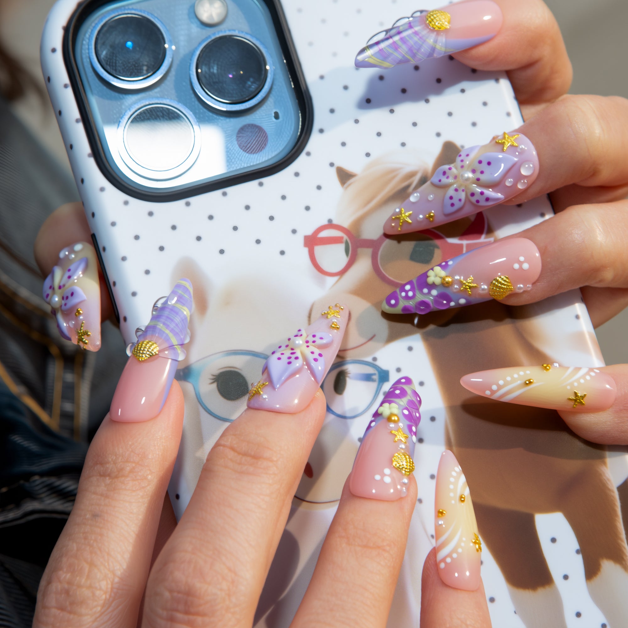 Mermaid Whisper Handmade Nails H783