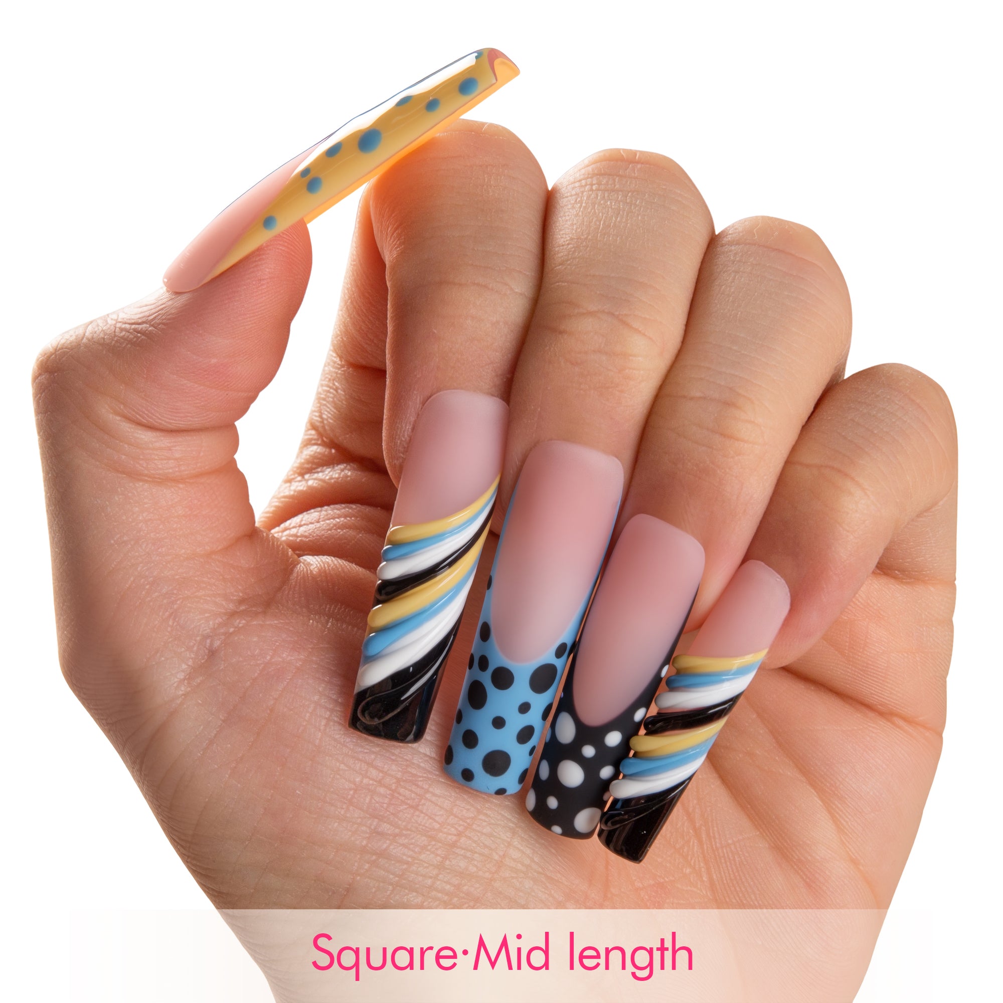 Bubble Groove Handmade Nails H799