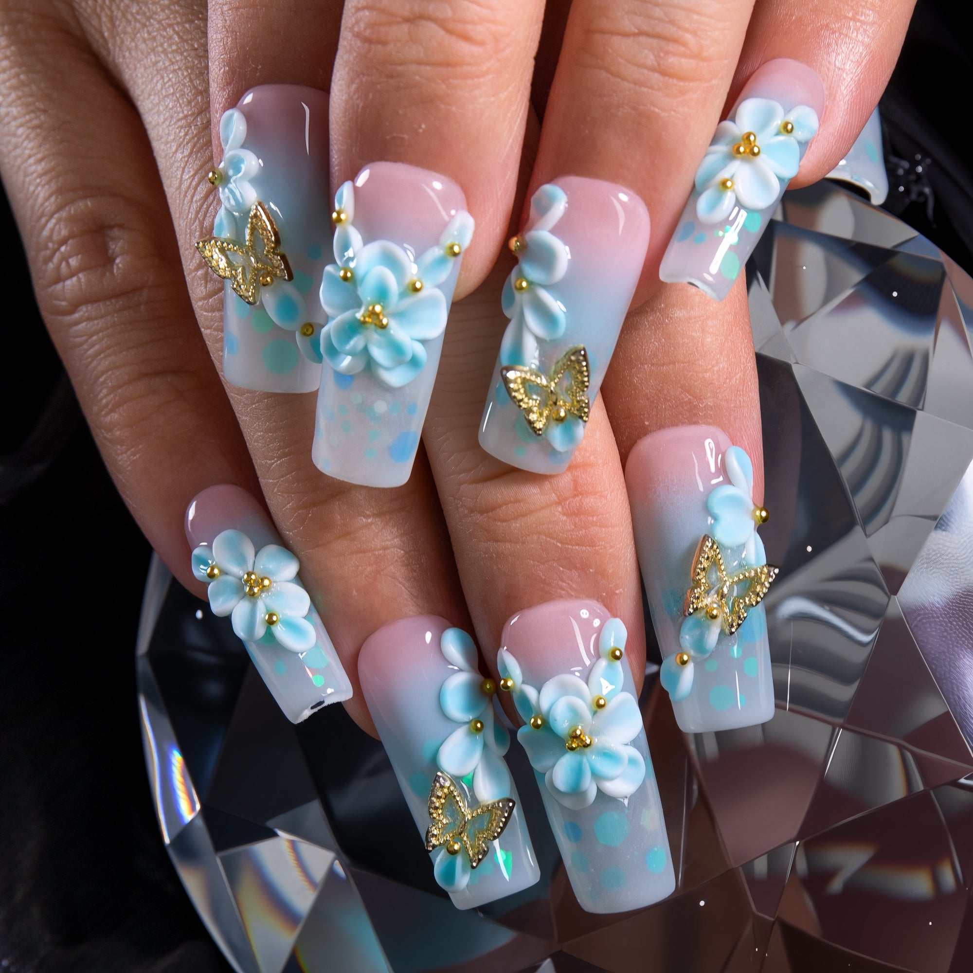 Sea Breeze Handmade Nails H809