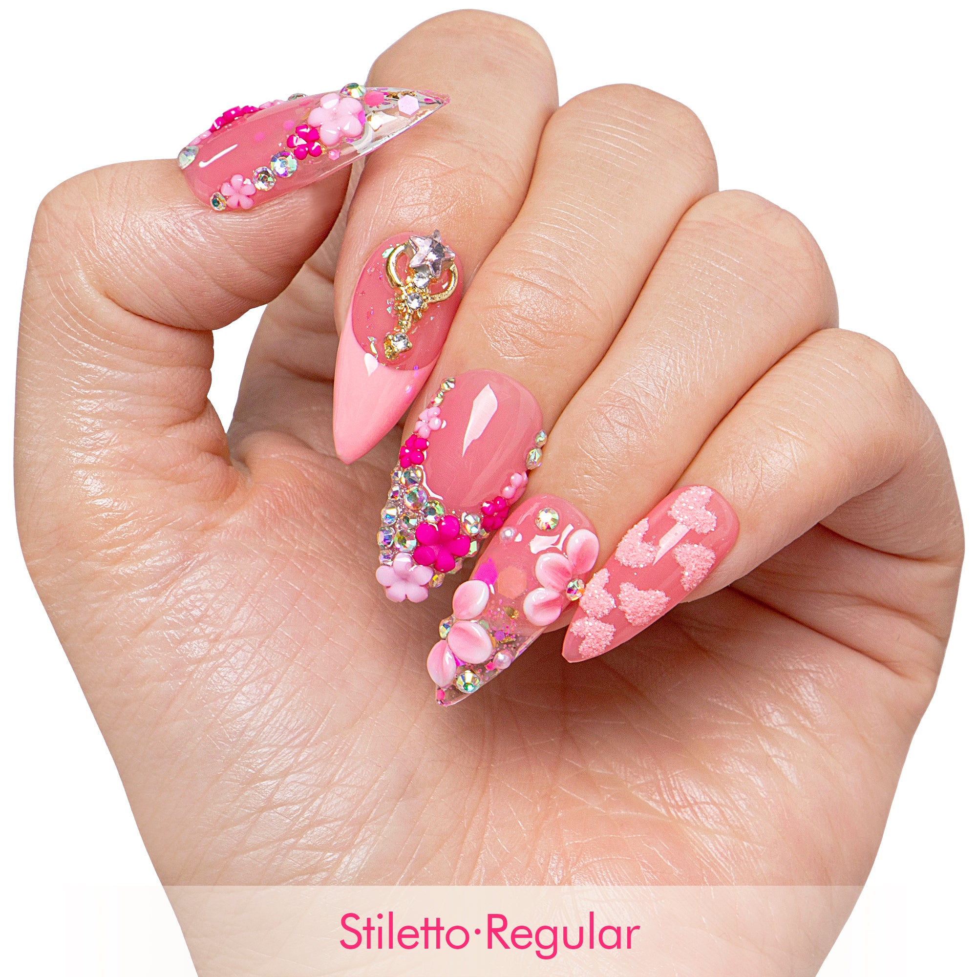 Rosy Crush Handmade Nails H815