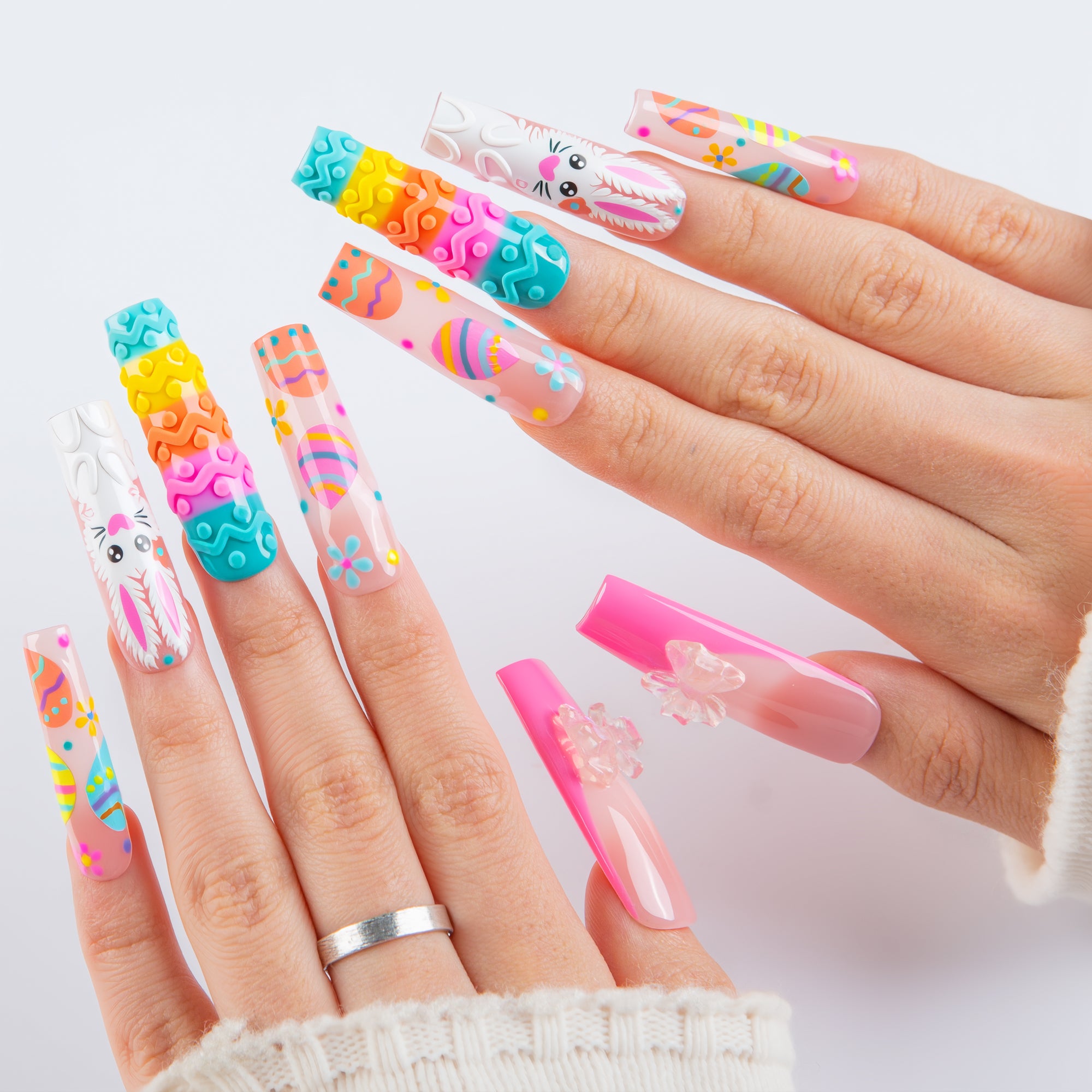 Egg Hunt Handmade Nails H822